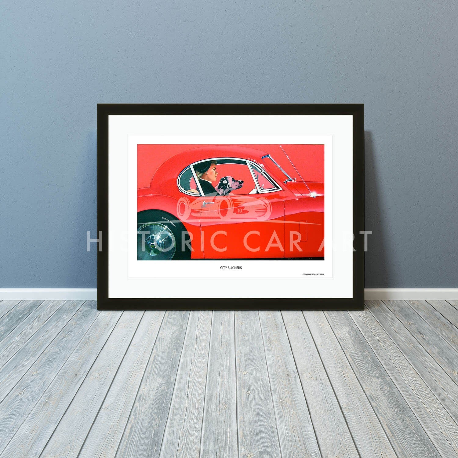 City Slickers - Jaguar XK120 | Dalmatian | Art Print