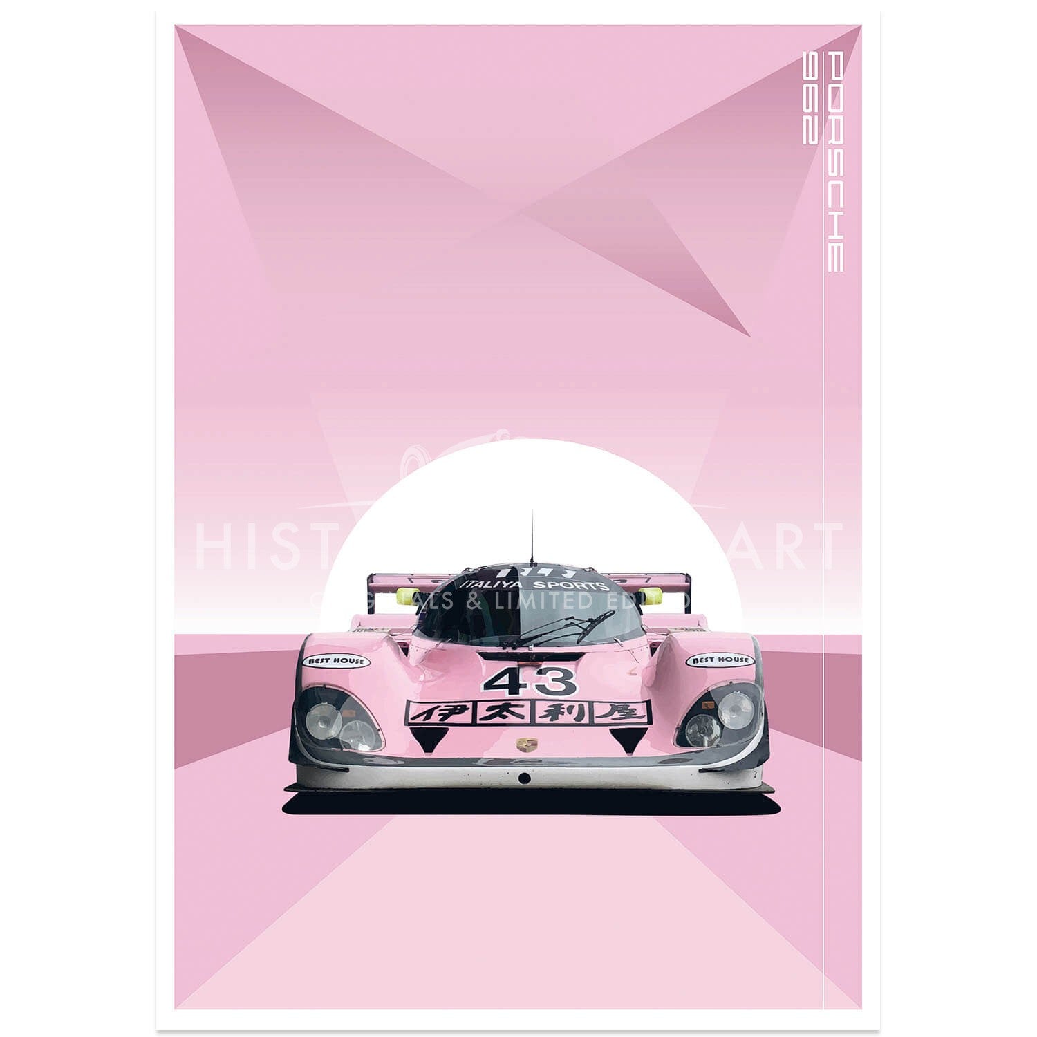 Italiya Sports | Porsche 962 | Group C | Art Print | Poster