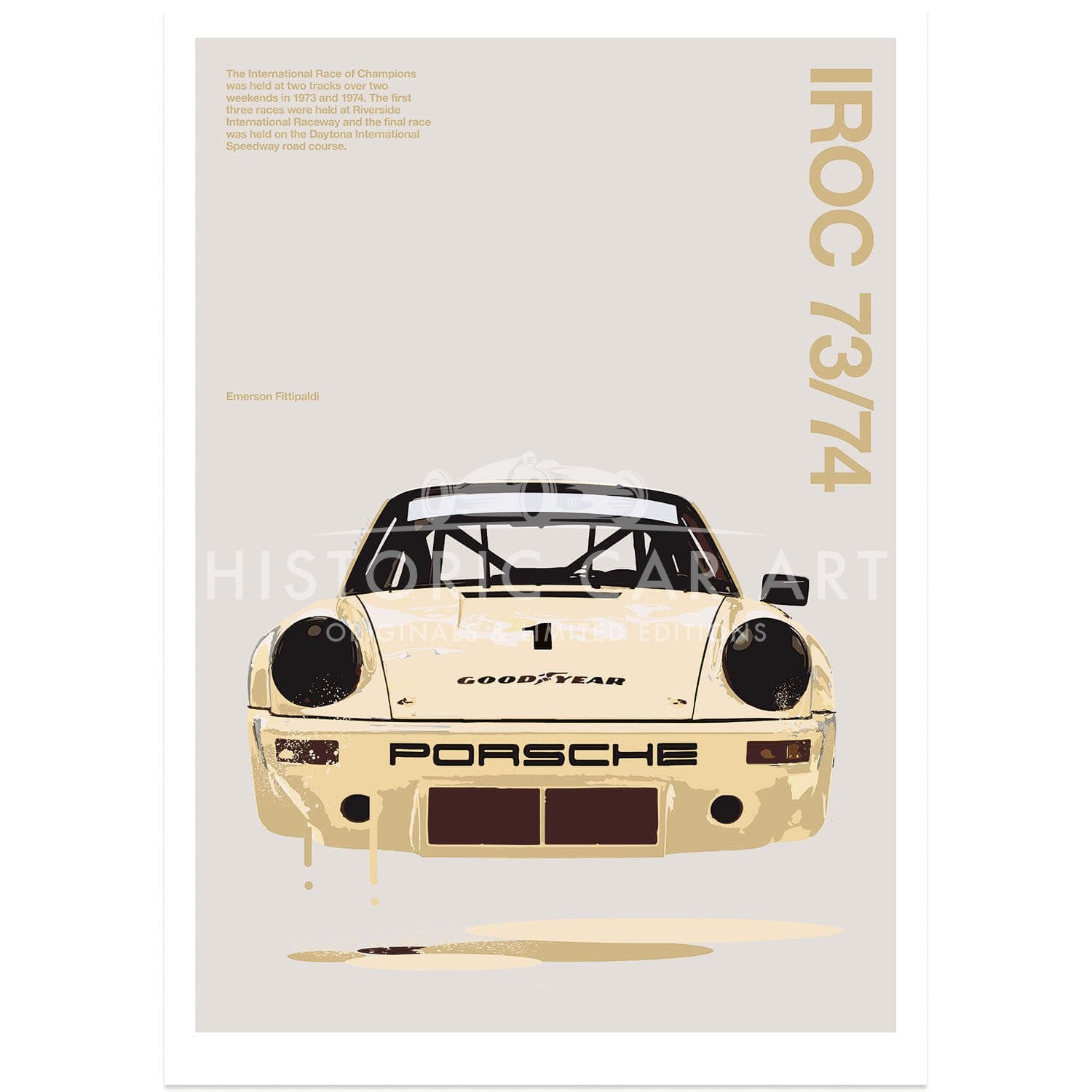 Porsche | IROC | Carrera RSR | Fittipaldi | Art Print | Poster