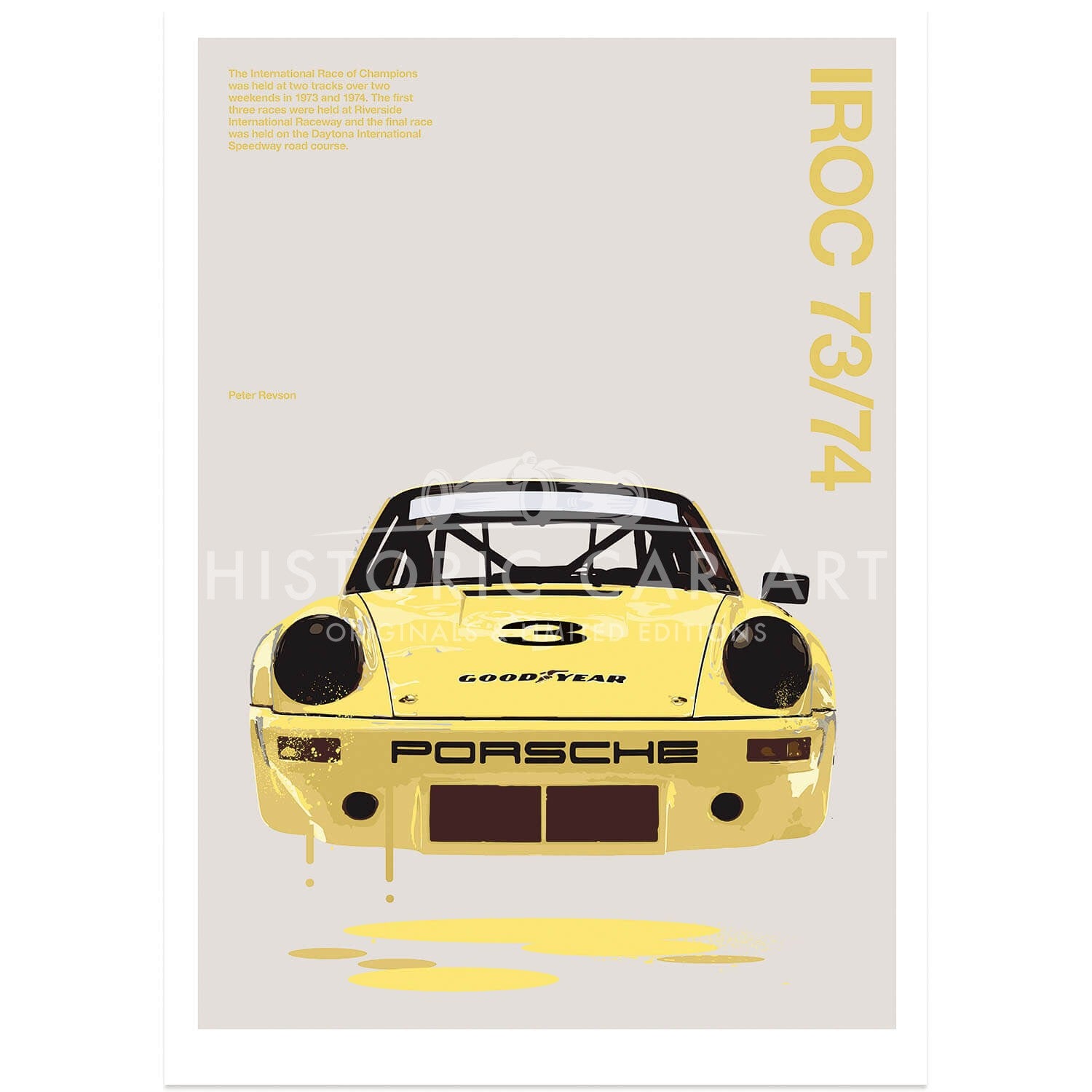 Porsche | IROC | Carrera RSR | Revson | Art Print | Poster