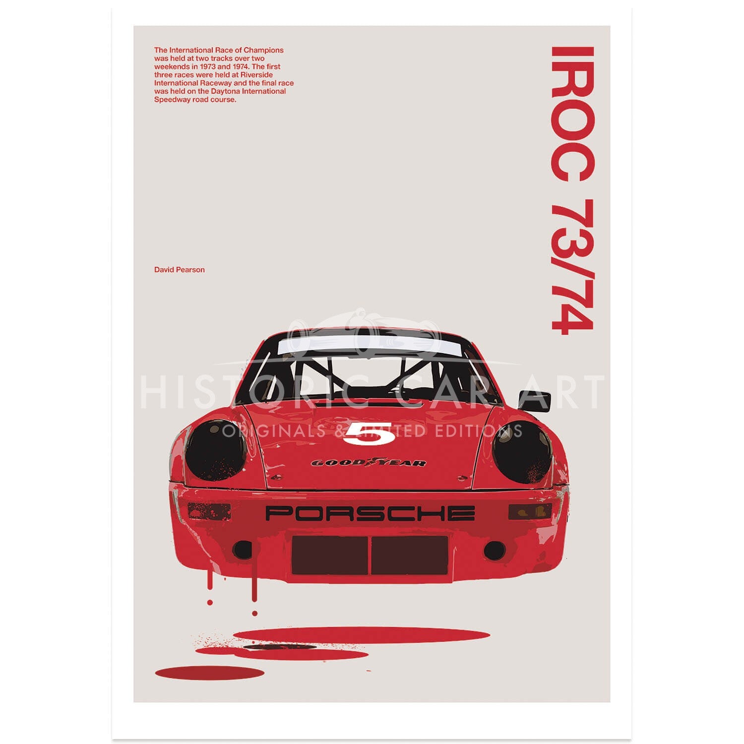 Porsche | IROC | Carrera RSR | Pearson | Art Print | Poster