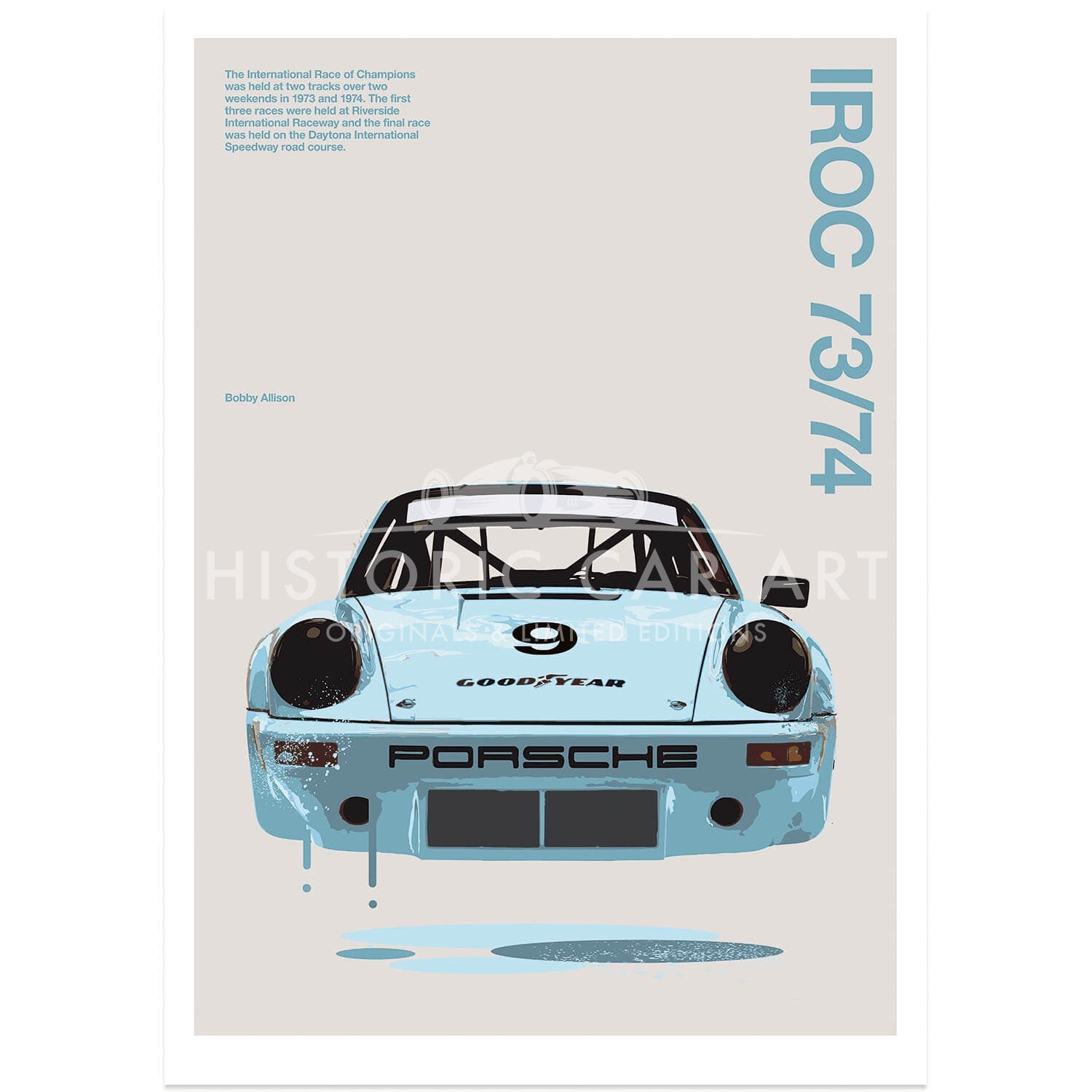 Porsche | IROC | Carrera RSR | Allison | Art Print | Poster