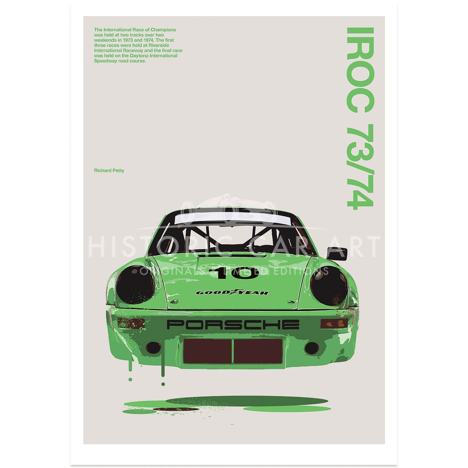 Porsche | IROC | Carrera RSR | Petty | Art Print | Poster