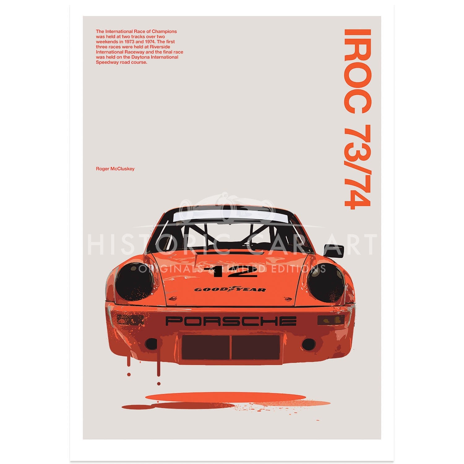 Porsche | IROC | Carrera RSR | McCluskey | Art Print | Poster