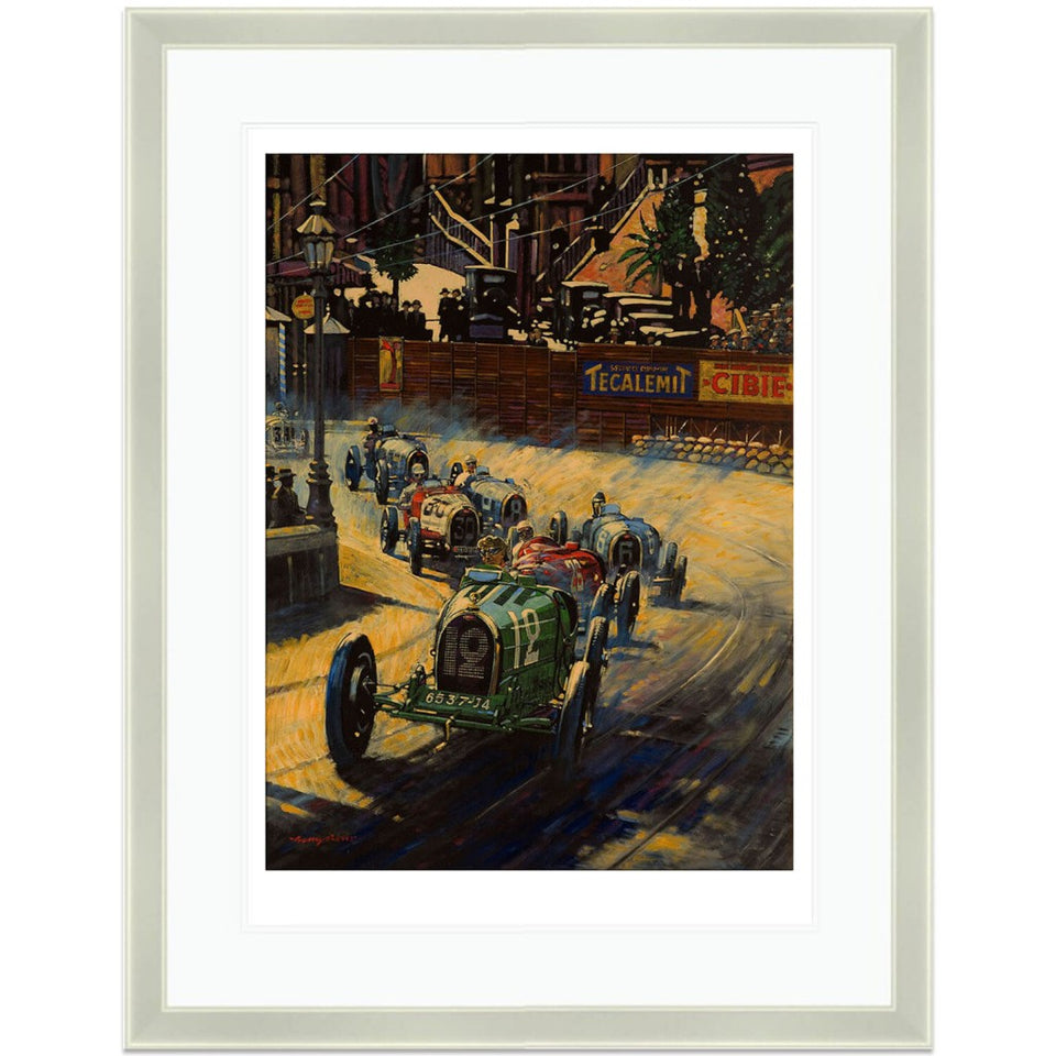 Barry ROWE -The First Monaco Grand Prix | Bugatti | 1929 | Art Print ...