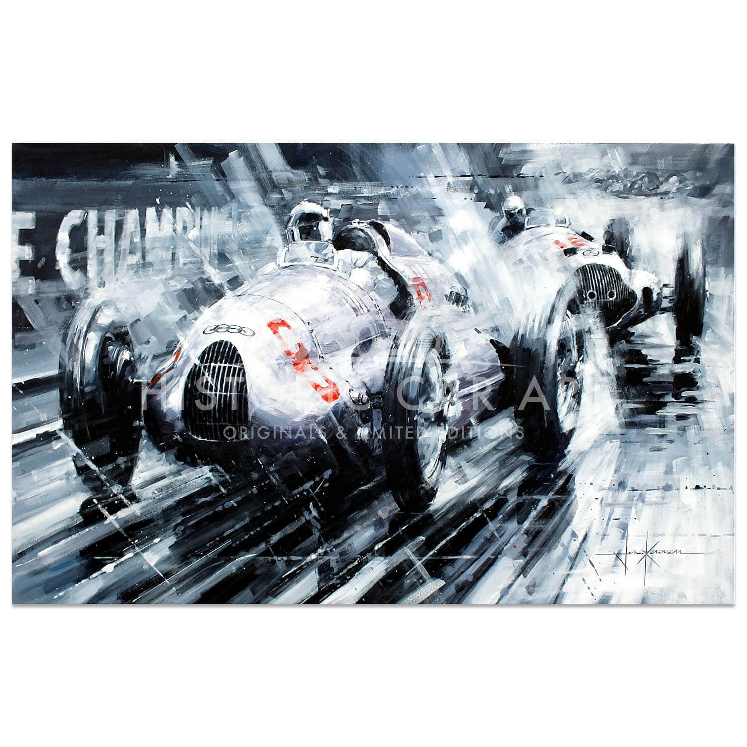 A Miserable Ordeal | Auto Union Type D | 1938 Swiss Grand Prix | Artwork