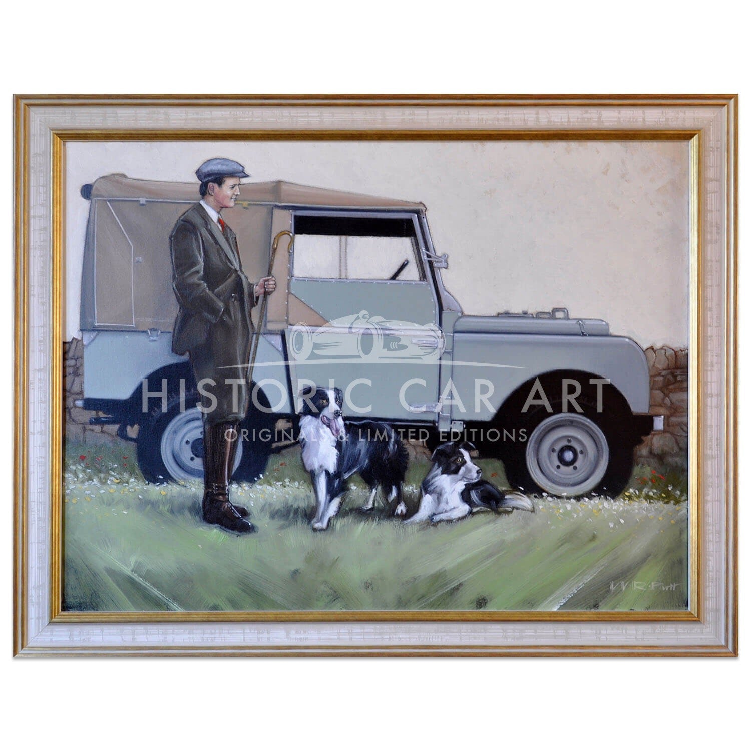 Ready For Work | Land Rover Series One | Border Collie | Artwork