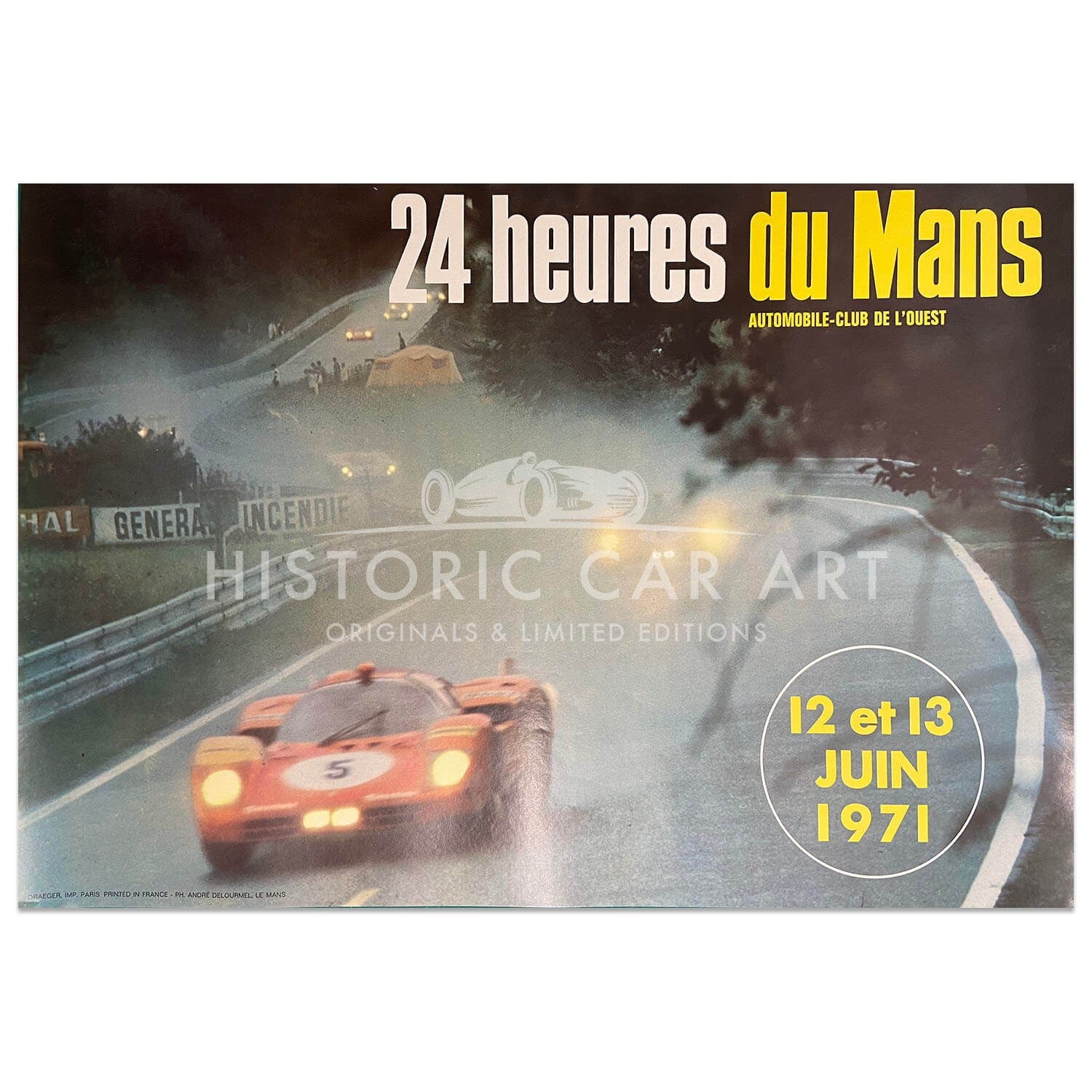 French | Le Mans 24 Hours 1971 Original Poster