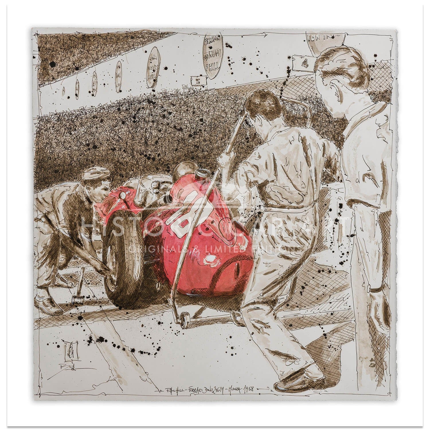 Racing Legends | Ferrari Dino 246 F1 | Phil Hill | 1958 | Art Print