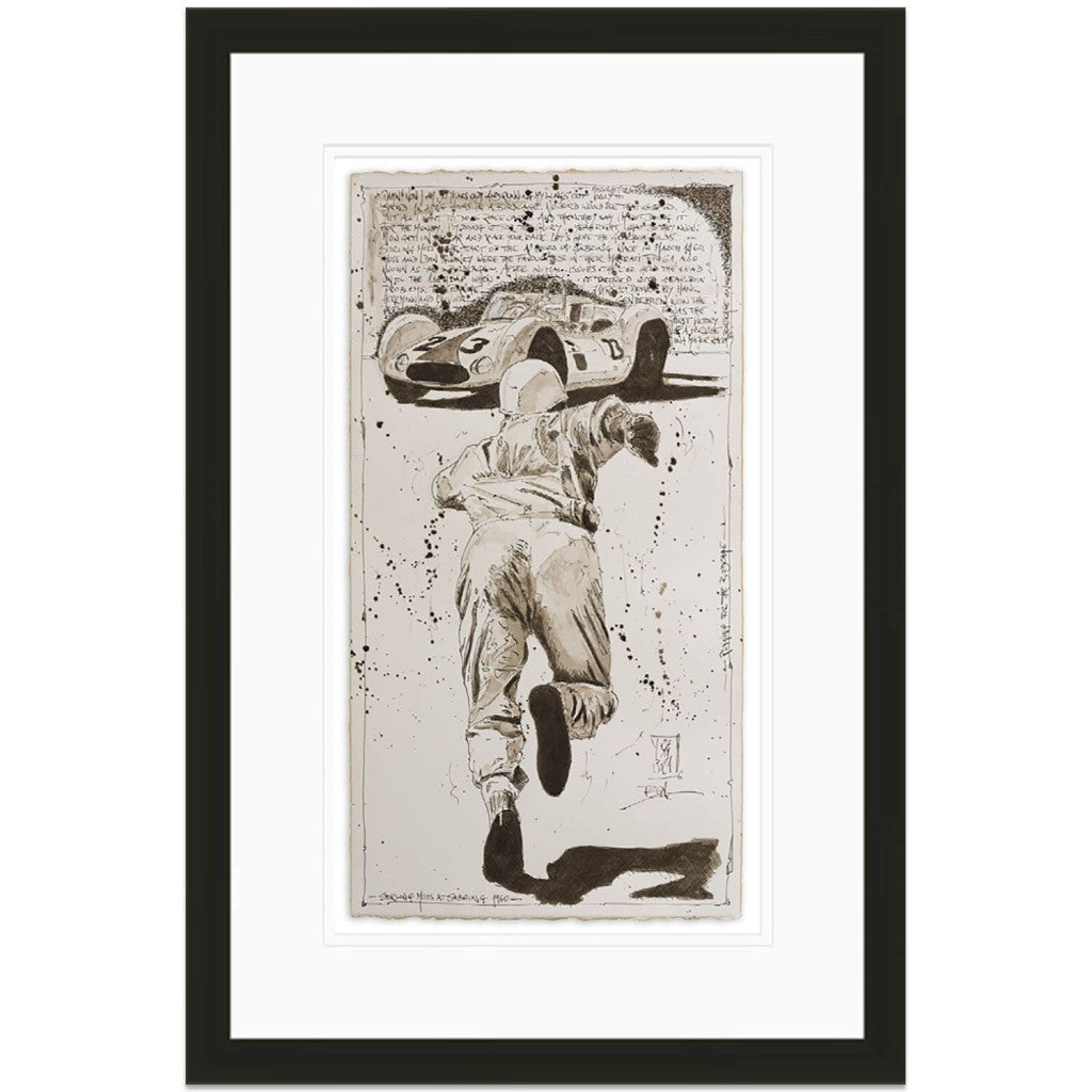 Racing Legends | Running for the Birdcage | Stirling Moss | 1960 | Art Print