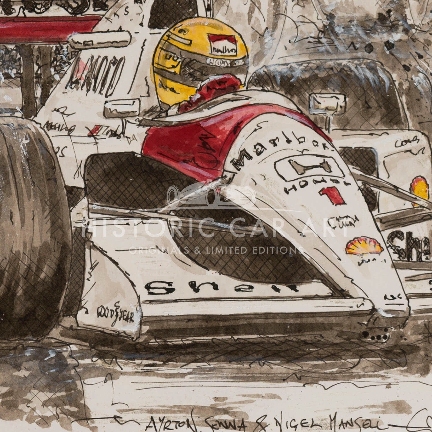 Racing Legends | Raindance | Aryton Senna | 1991 | Art Print