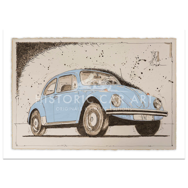 Dirk BECKER -VW Beetle | Art Print – Historic Car Art