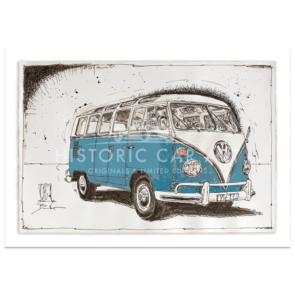 Dirk BECKER -VW T1 Split Screen Van | Art Print – Historic Car Art