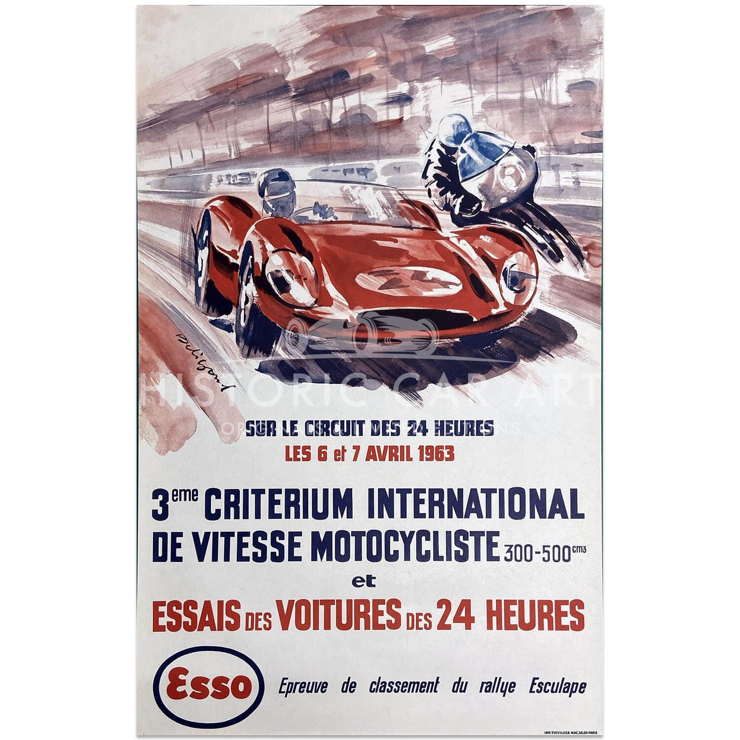 French | Le Mans 24 hours 1963 Essais (Practice) Poster