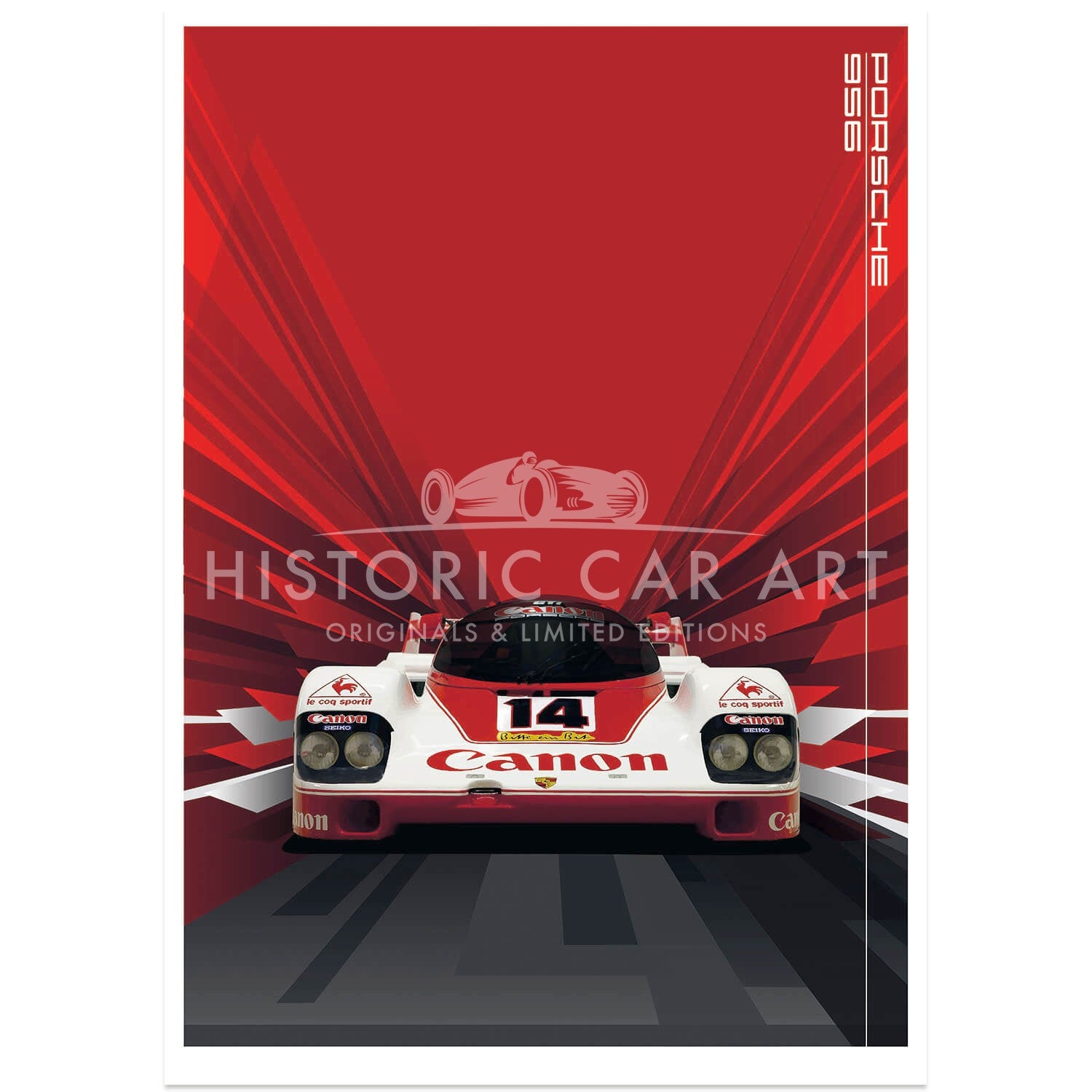 Porsche | 956-106 | Canon Group C | Art Print | Poster