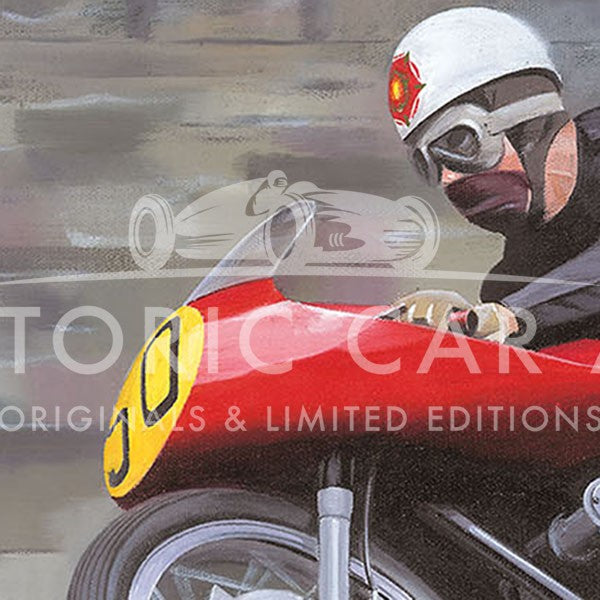 Geoff Duke | Gilera Motorcycle | 1955 Senior TT | Print