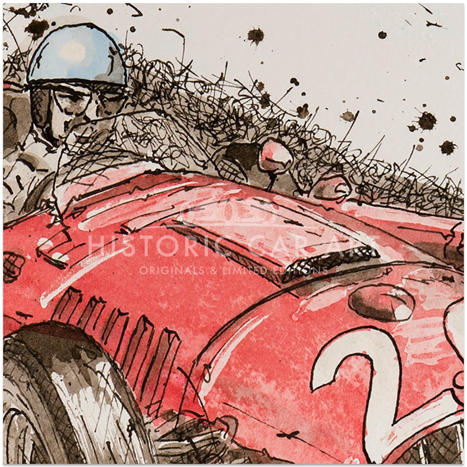 Racing Legends | His final Race | Alberto Ascari | Lancia D50 | Monaco 1955 | Art Print