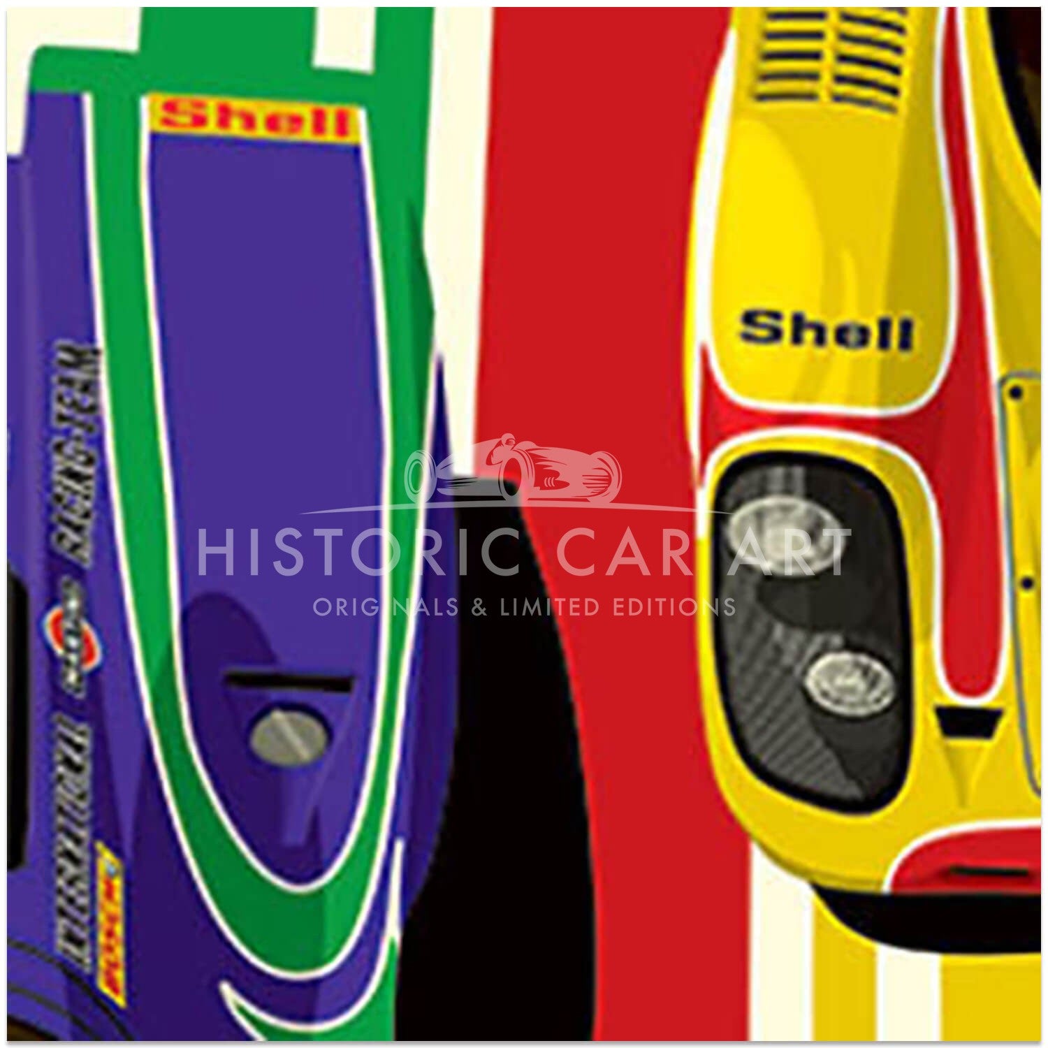 Famous Liveries: Porsche 917 | The Hippy Porsches | Art Print