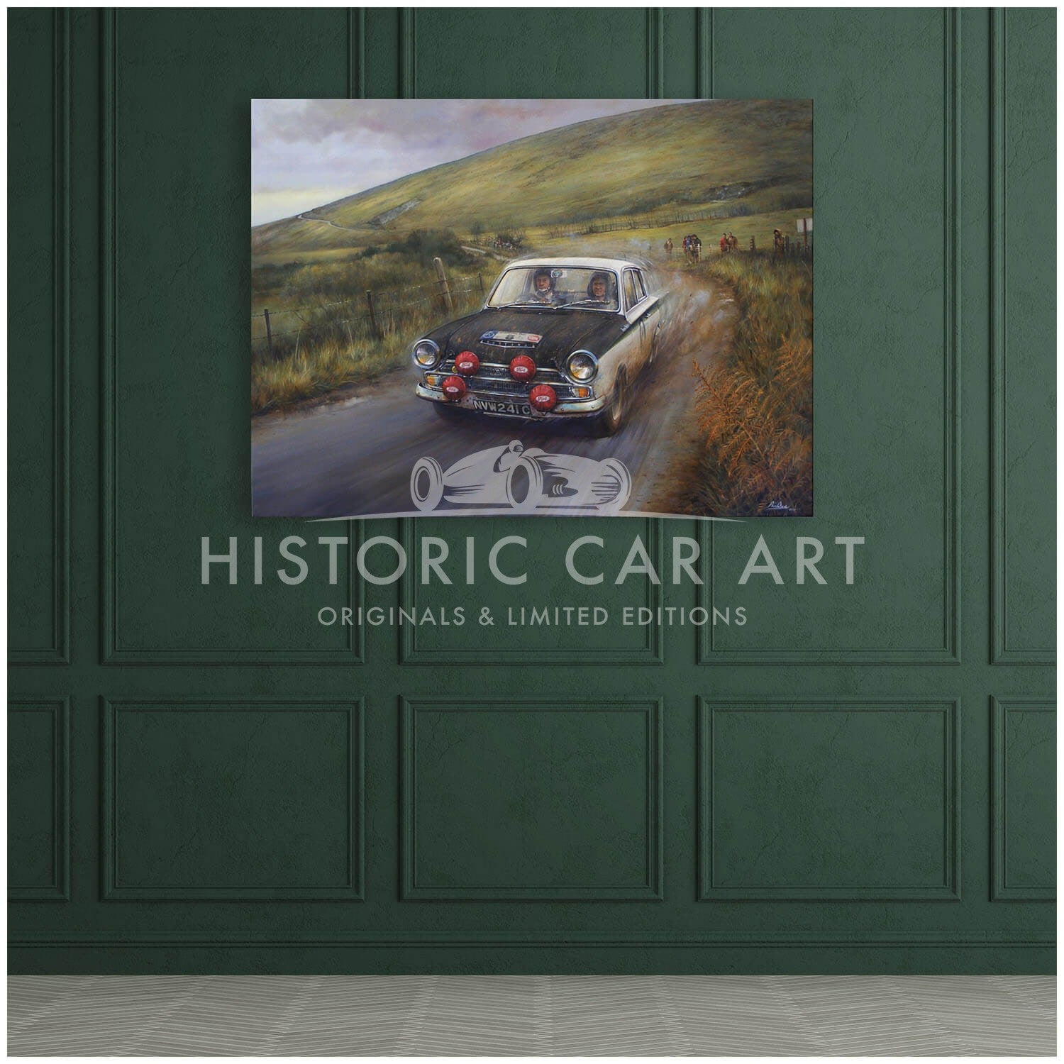 1966 RAC Rally | Jim Clark  | Lotus Cortina | Artwork