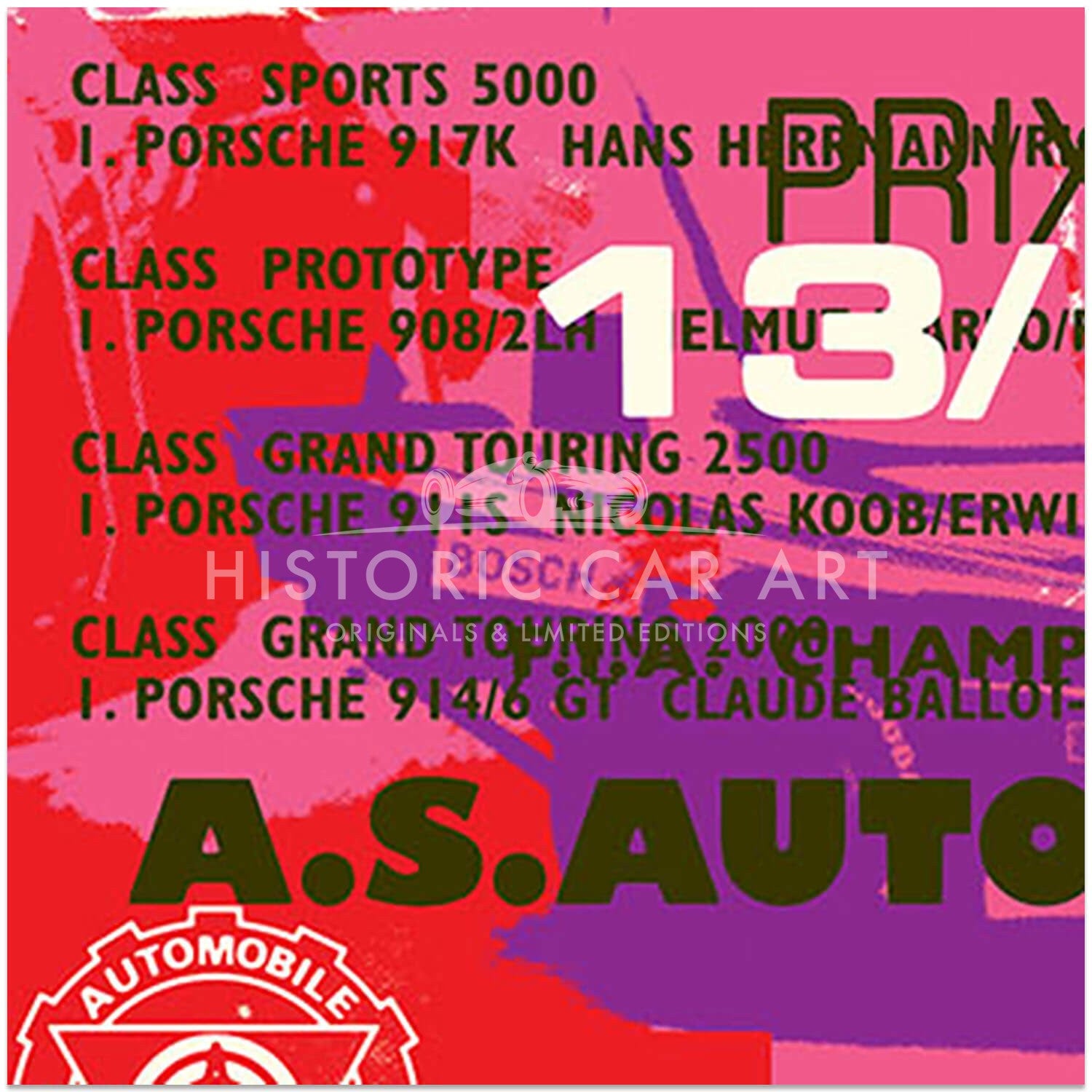 Porsche 917 | 1970 Le Mans 24 Hours Celebration | Art Print | Poster #3