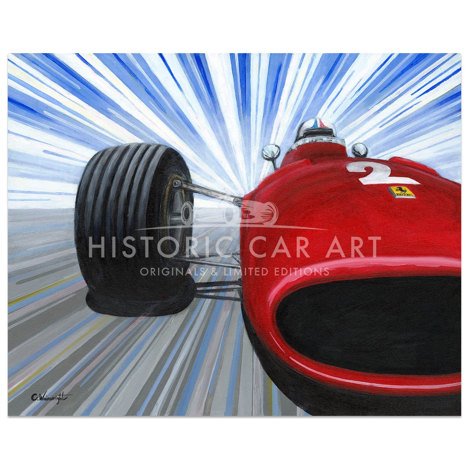 Red Arrow | Ferrari 312 F1 | Chris Amon | 1967 | Artwork