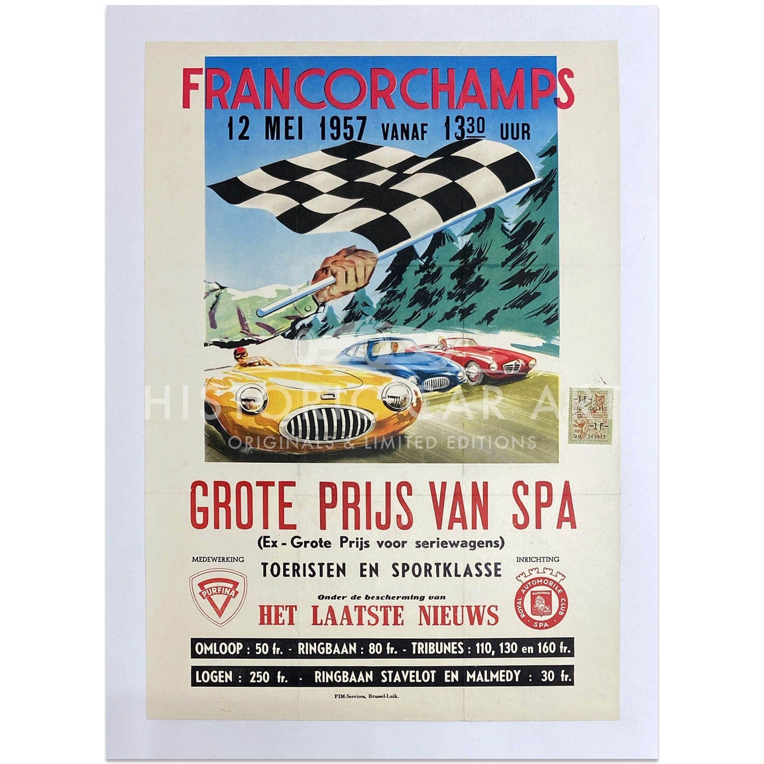 Belgian | Grand Prix 1957 | Original Poster