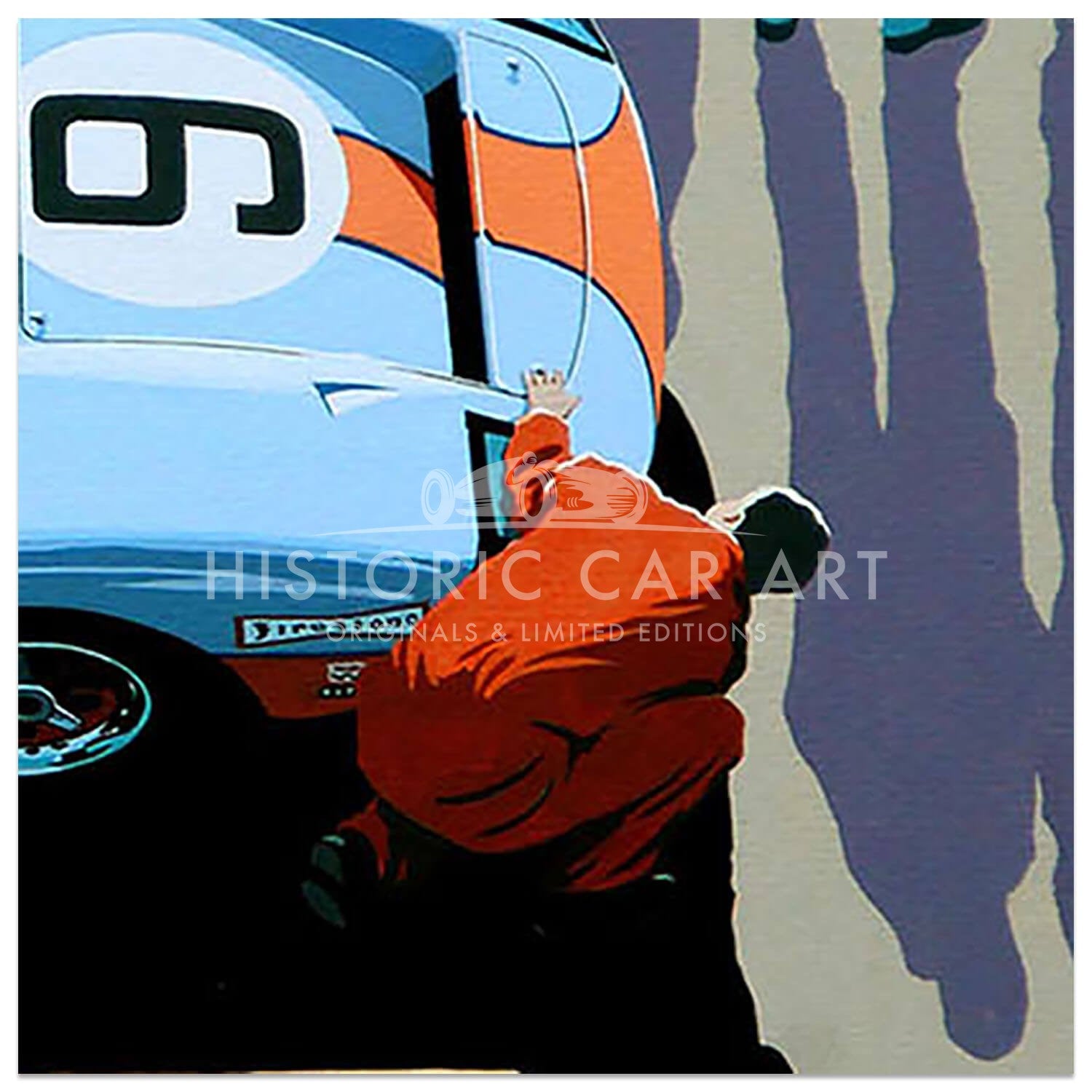 1968 Ford GT40 at Le Mans - Print