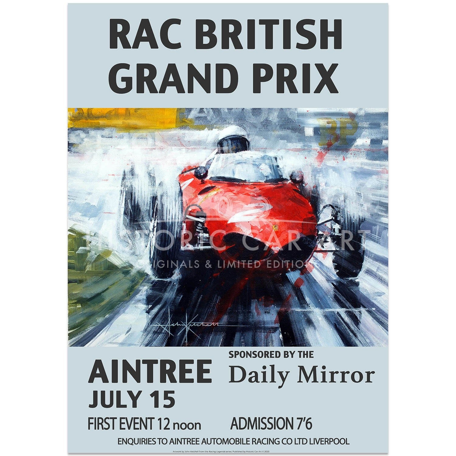 Phil Hill & Ferrari | British Grand Prix 1961 | Poster