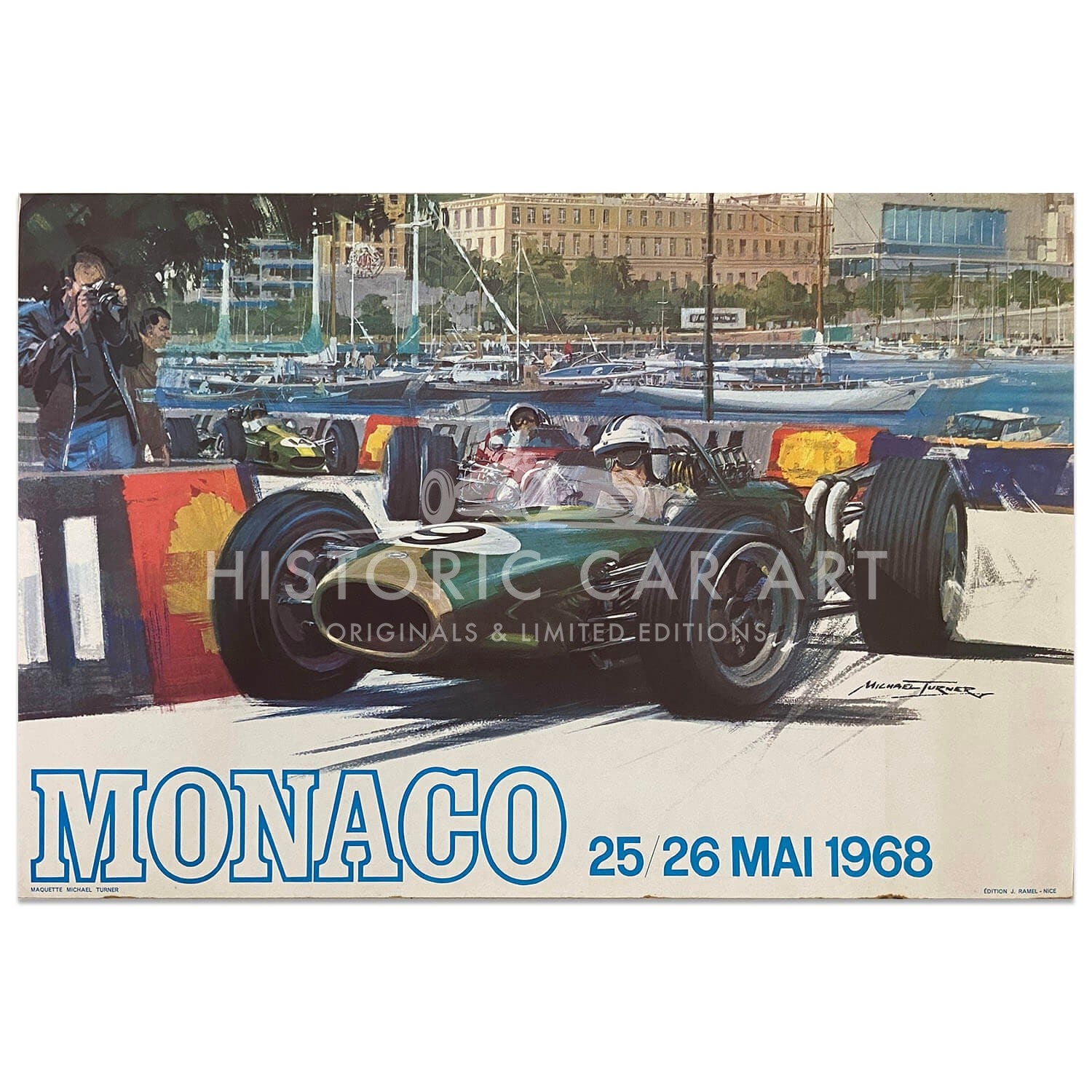 French | Monaco Grand Prix 1968 Original Poster