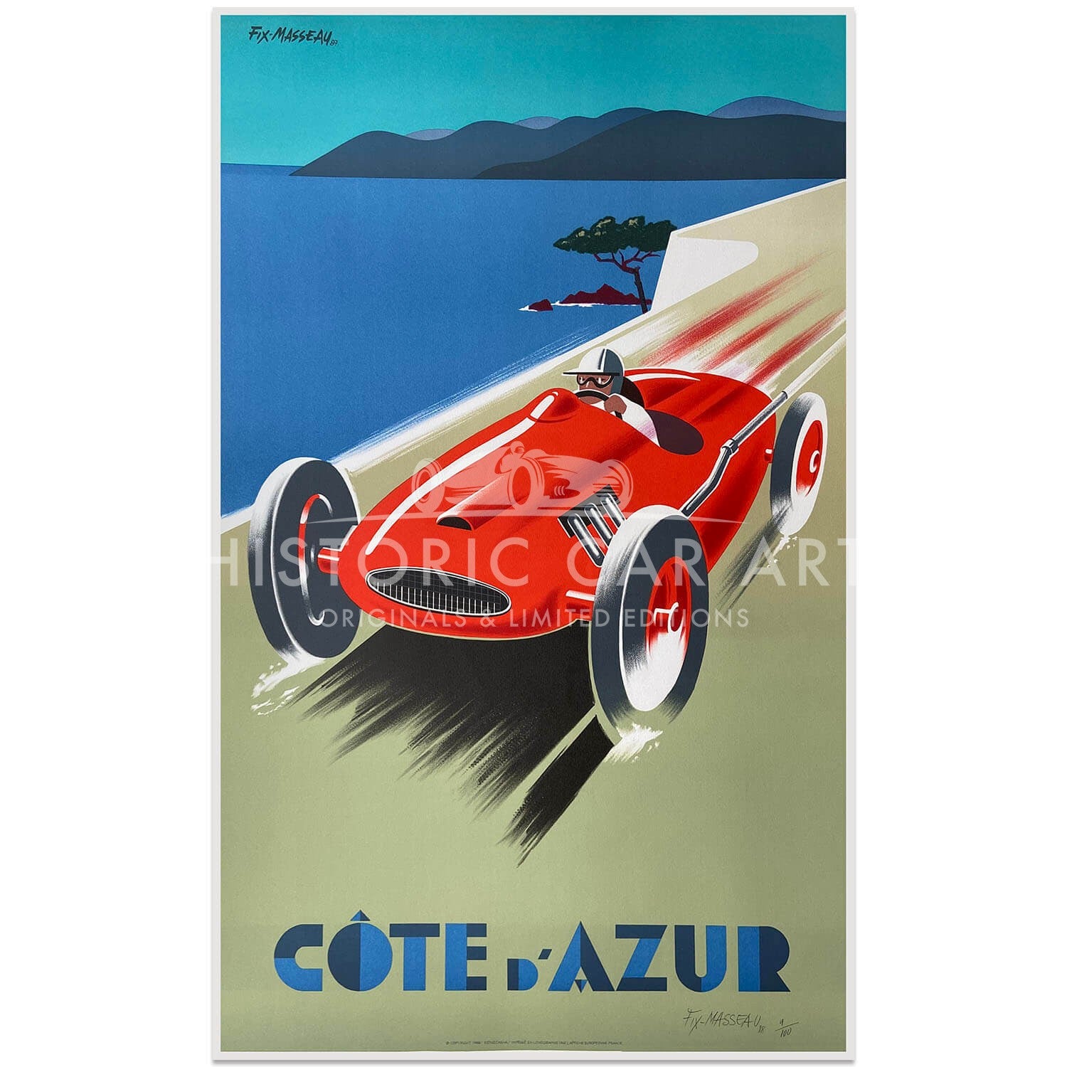 French | Fix Masseau Cote D'Azur 1987 Original Poster