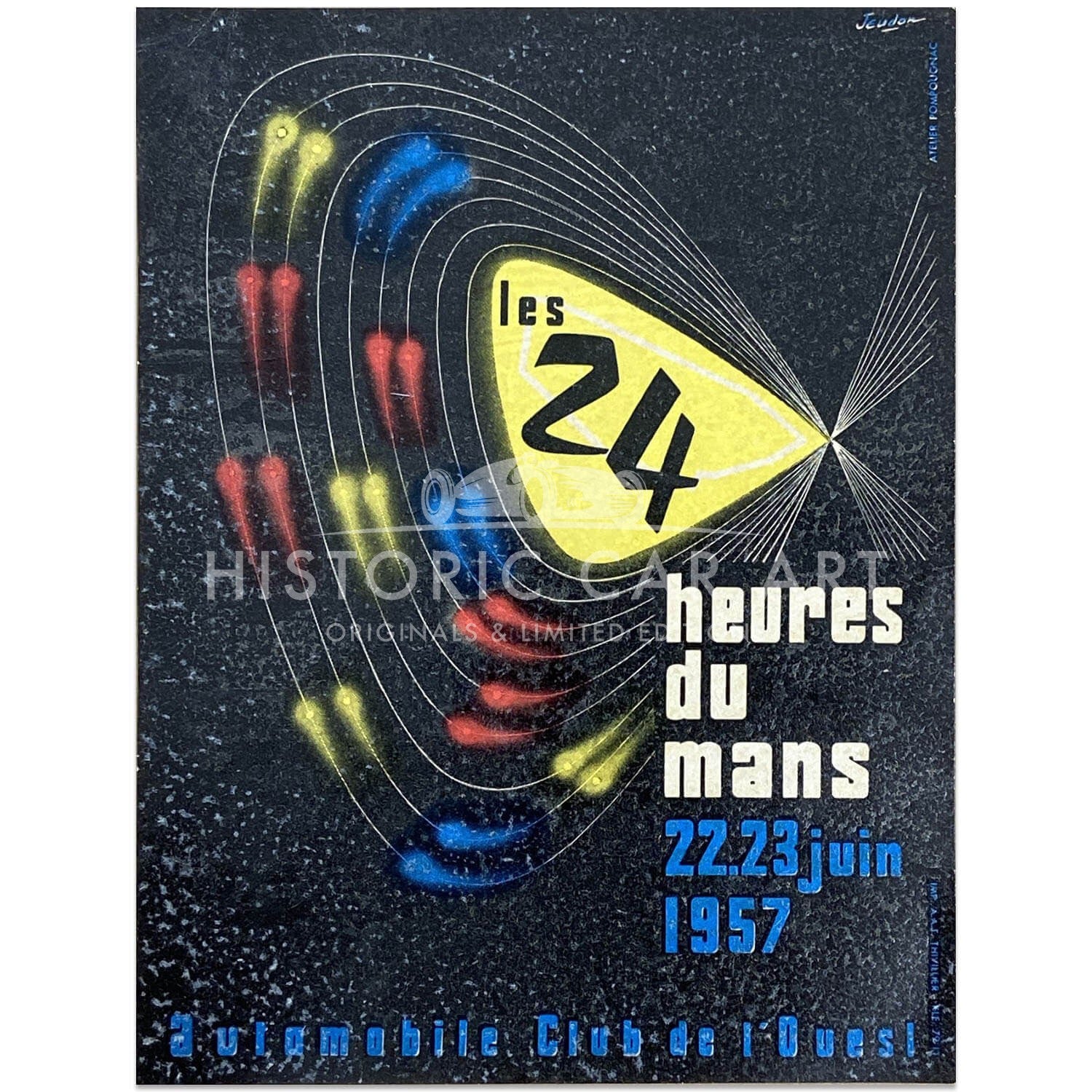 French | Le Mans 24 hours 1957 Original Poster