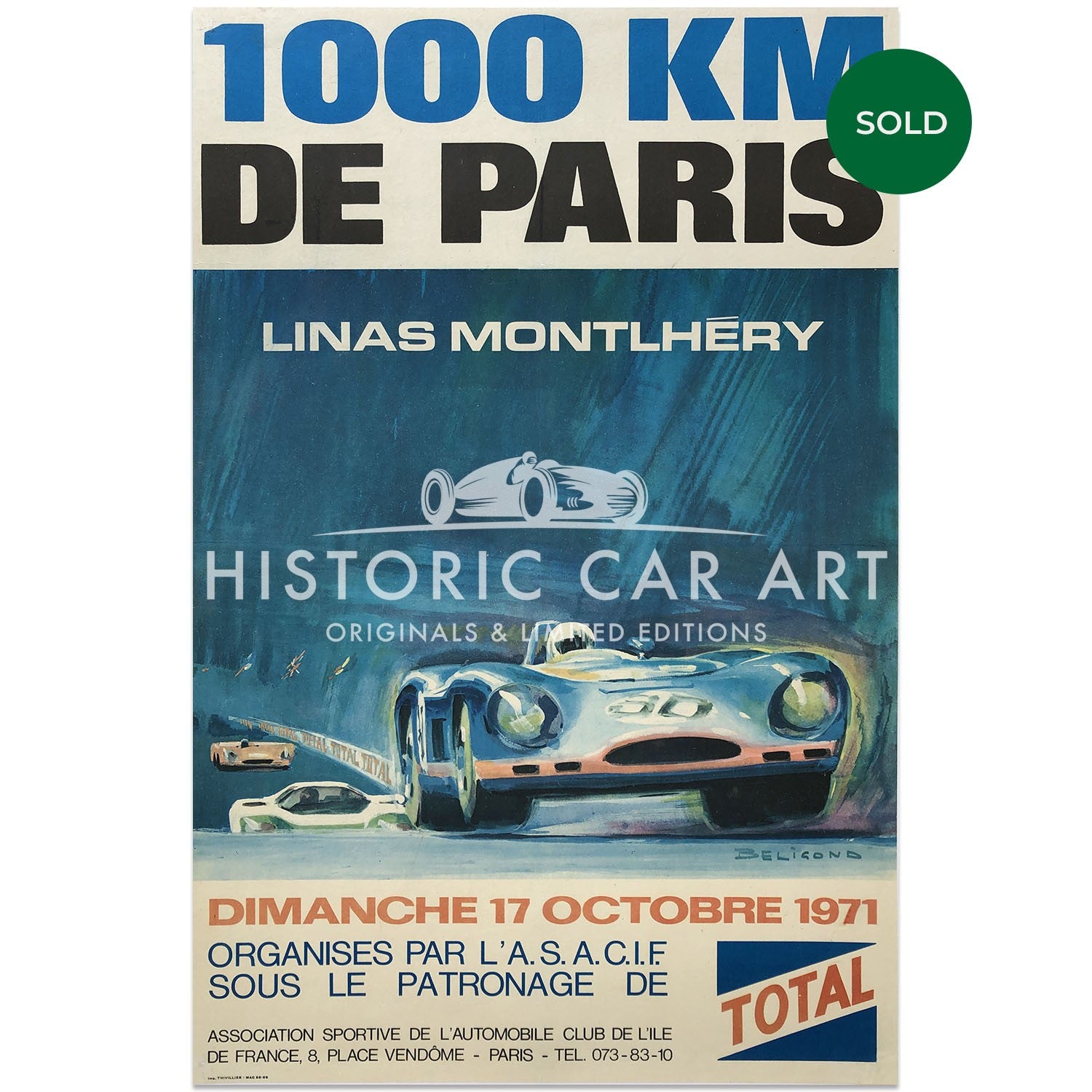 French | 1000km de Paris 1971 Linas-Montlhery | Poster