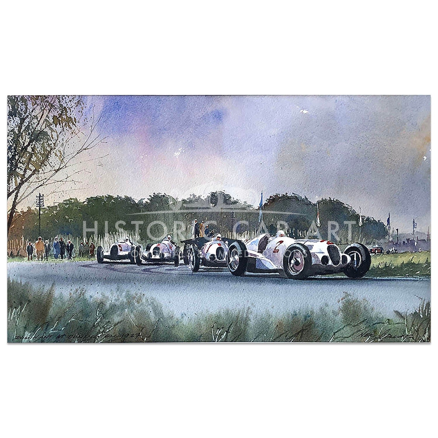 Donington Grand Prix 1937 | Caracciola Rosemeyer & Lang | Artwork