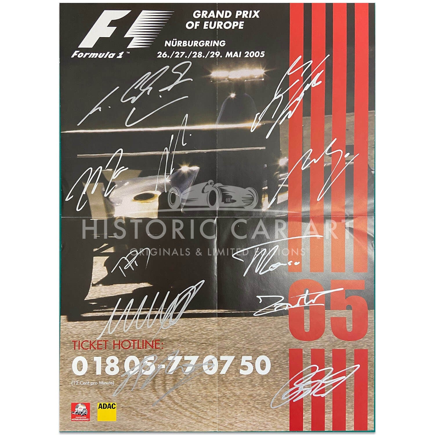 Grand Prix of Europe 2005 | Nurburgring | Driver Signed Original Poster