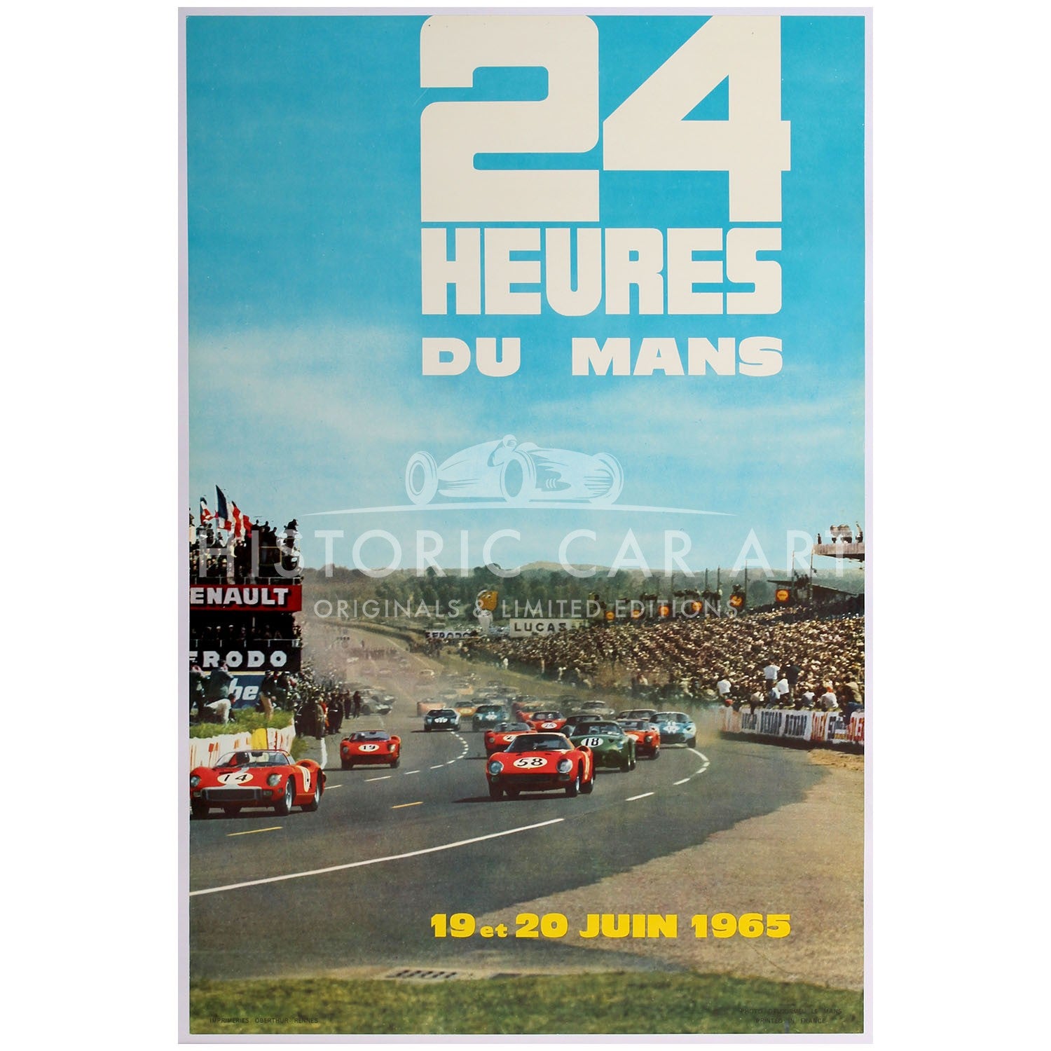 French | Le Mans 24 hours 1965 Original Poster