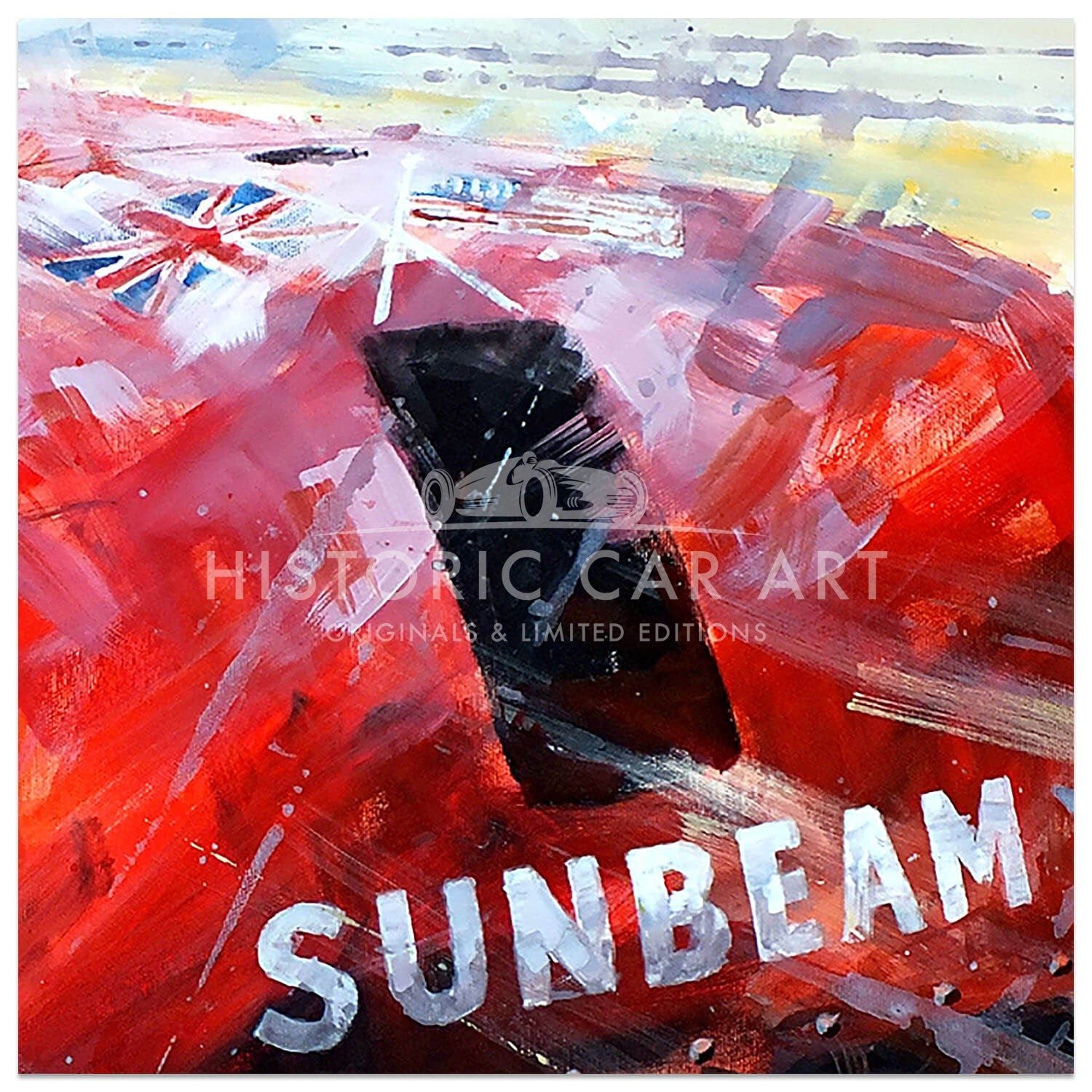 Seeing Red | Henry Segrave | 1927 1000hp Sunbeam | Daytona | Painting