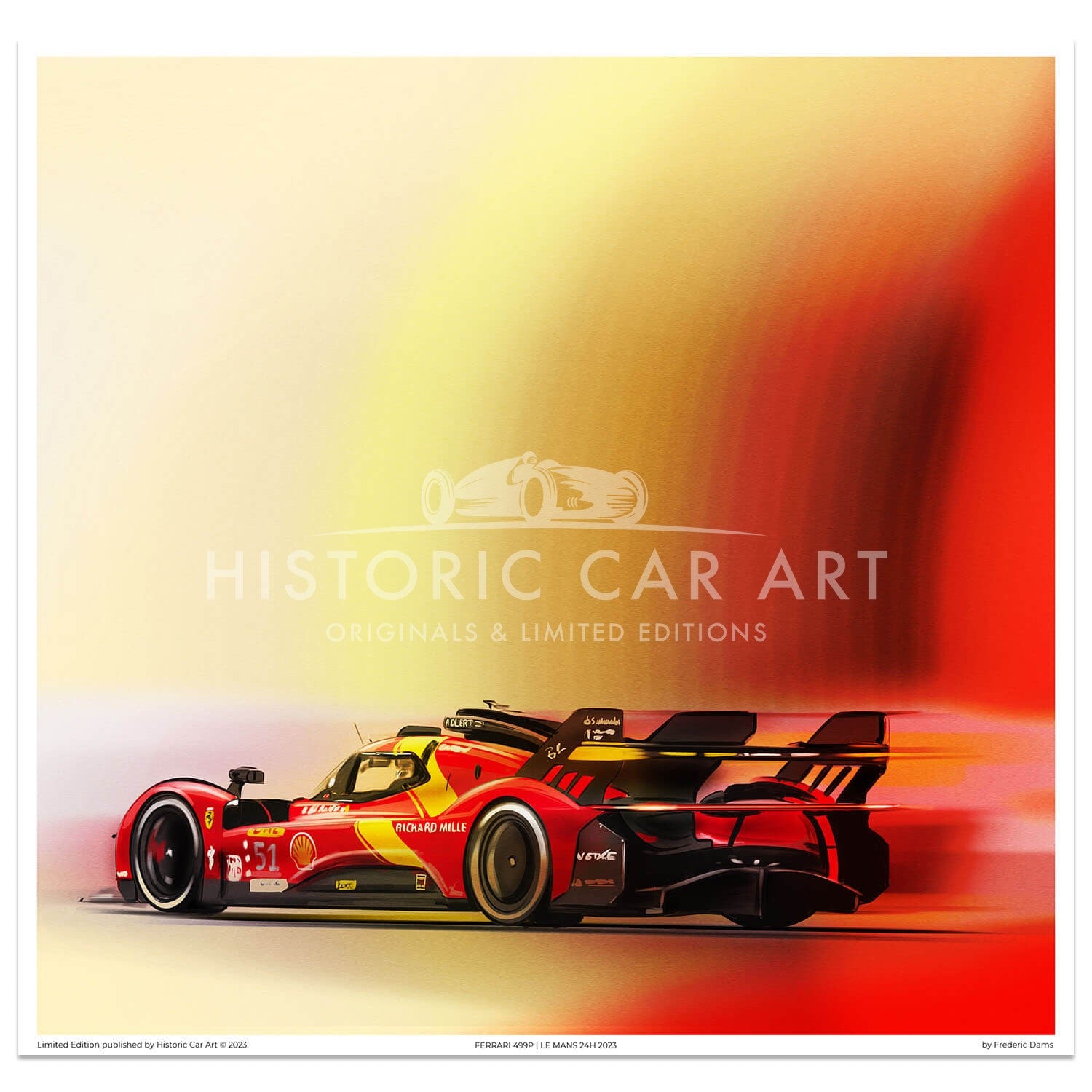 Ferrari 499P | Le Mans 2023 | Art Print