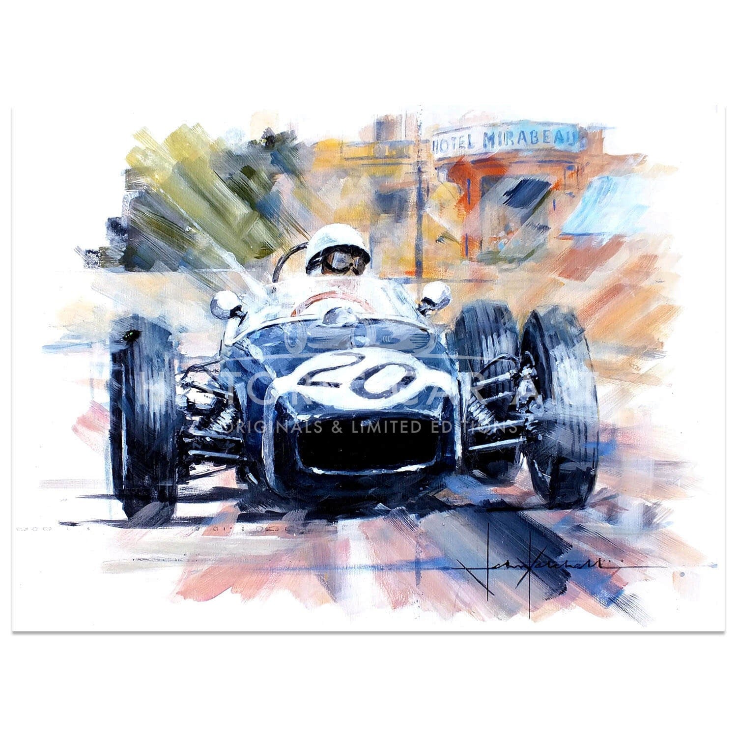 His Greatest Win | 1961 Monaco Grand Prix | Lotus 18 | Moss | Artwork