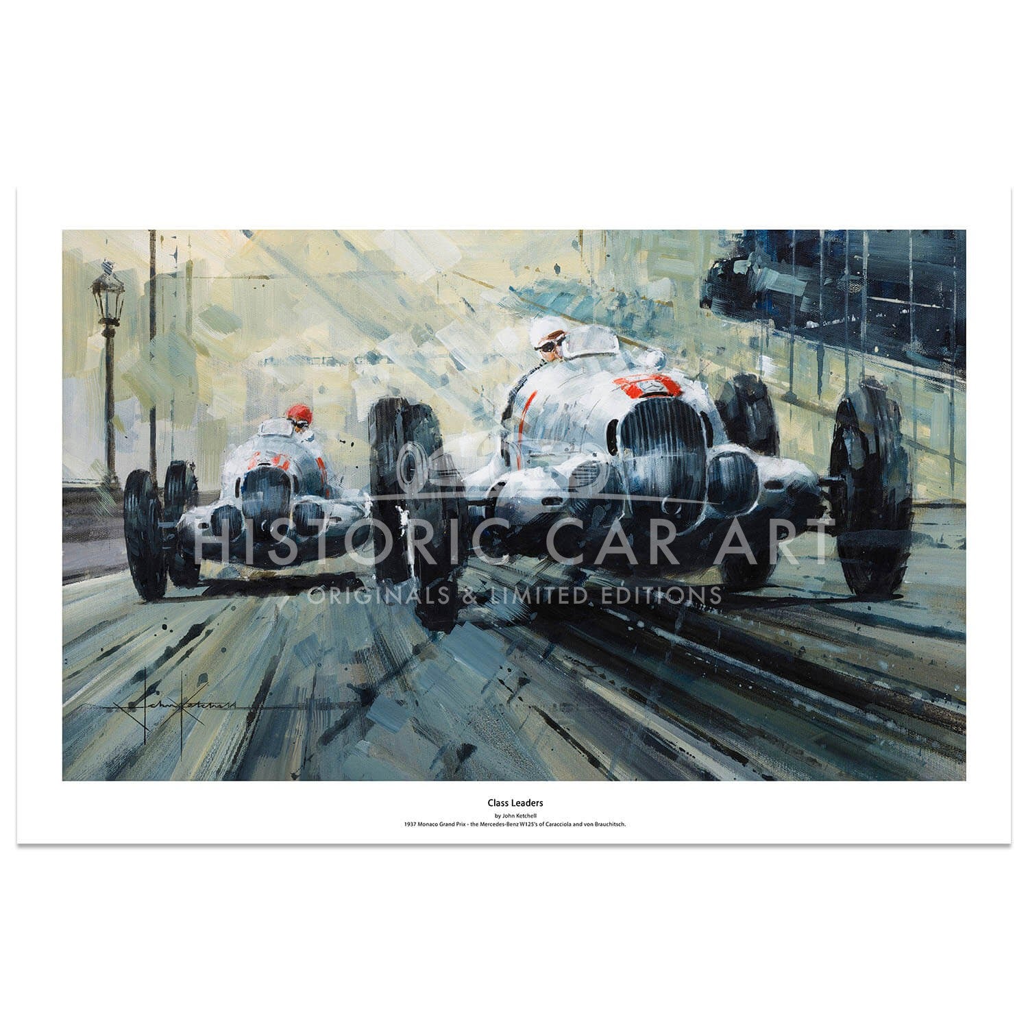 Class Leaders | Monaco Grand Prix 1937 | Mercedes W125 | Art Print