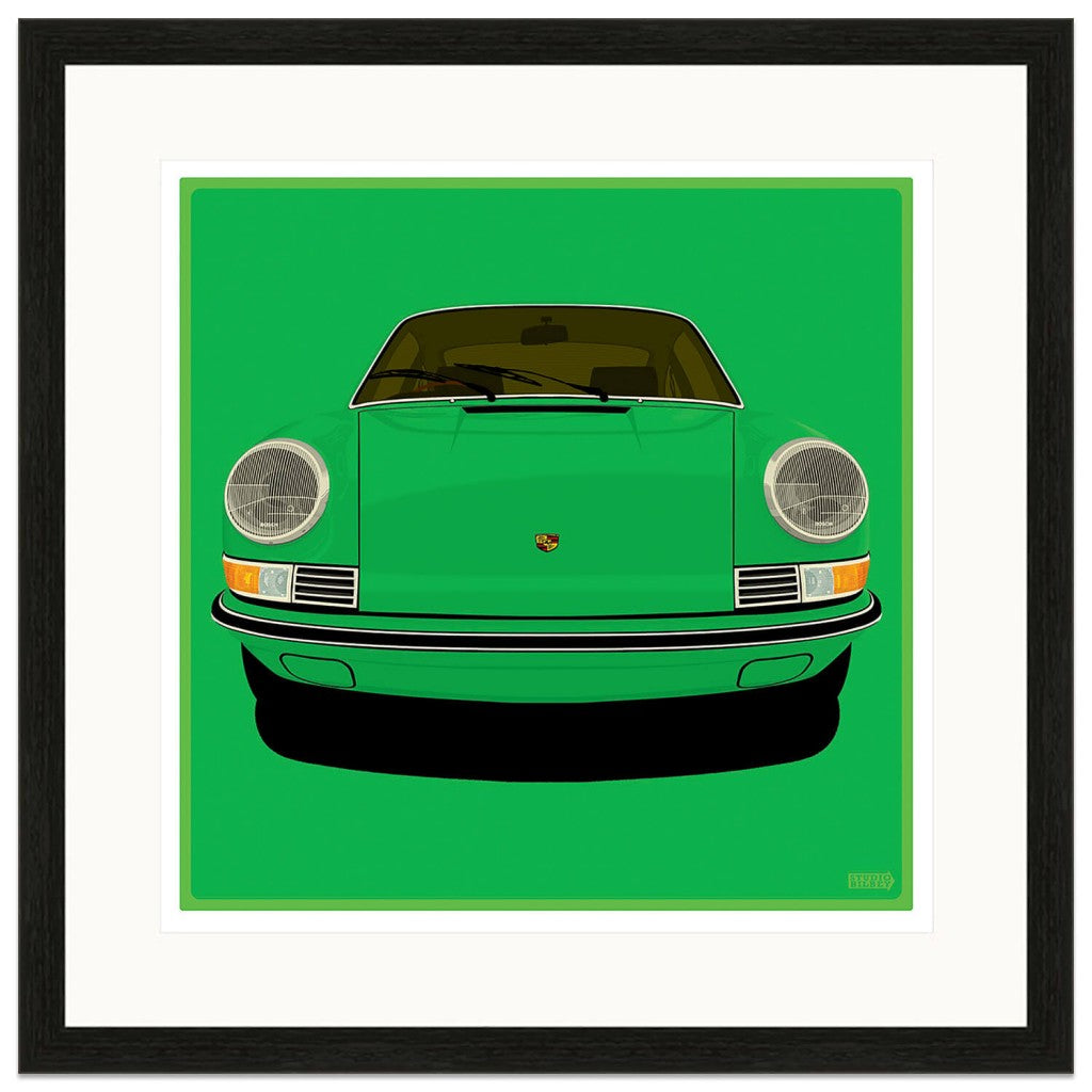 Porsche 911 Front | Viper Green | Art Print