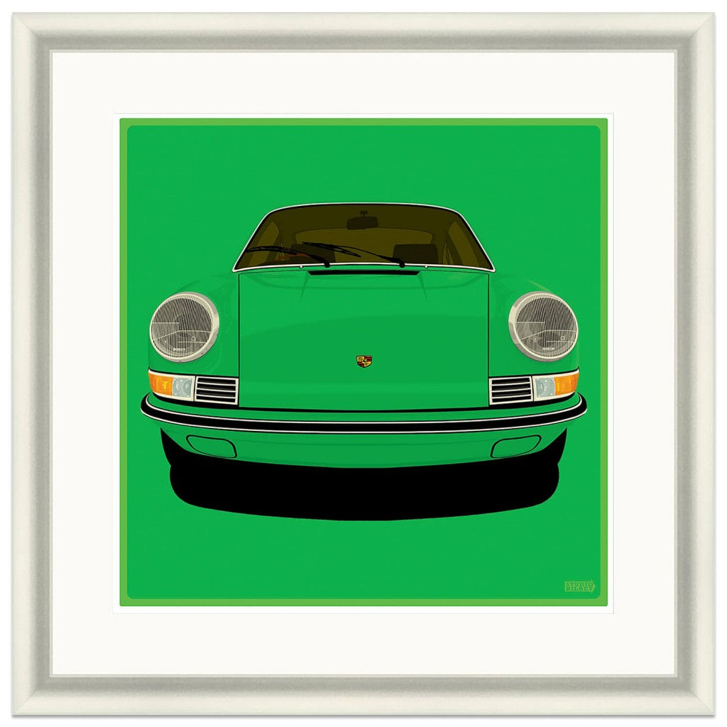 Bilbey Studio BILBEY -Porsche 911 Front | Viper Green | Art Print – Historic ...