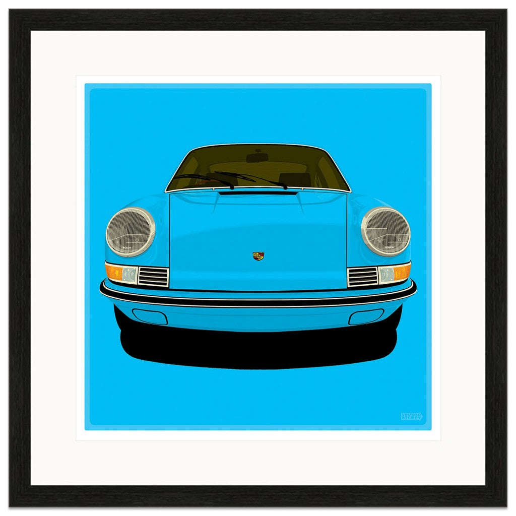 Porsche 911 Front | Pastel Blue | Art Print