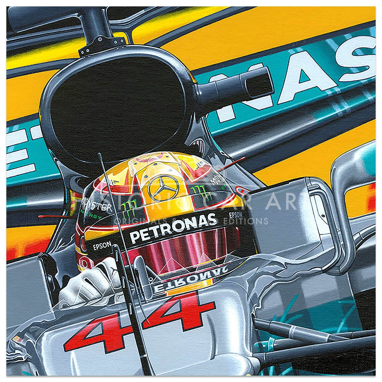 Lewis Lionheart | Lewis Hamilton | Mercedes W08 | Formula 1 Artwork