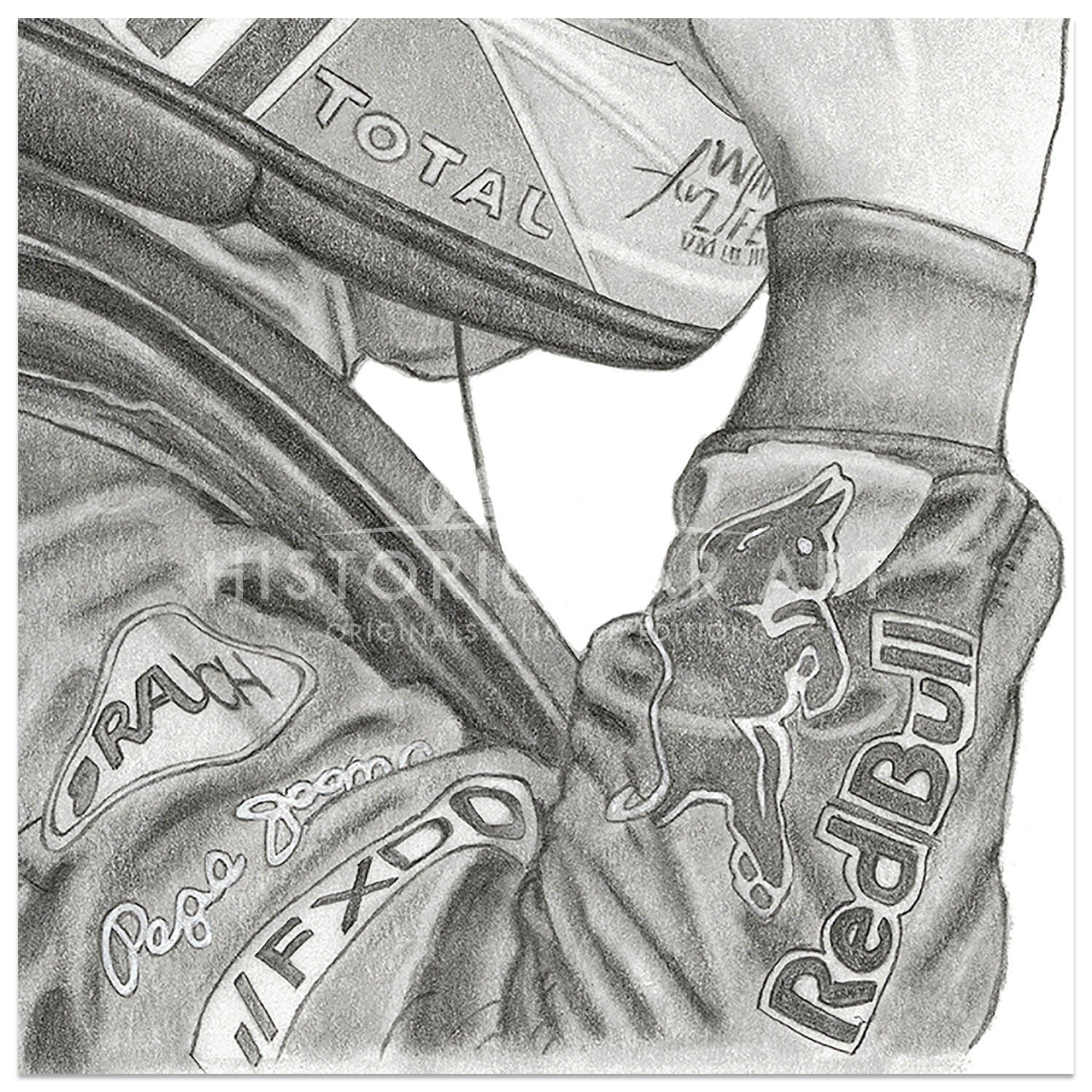 Vettel Drawing Sebastian Vettel – Historic Car Art