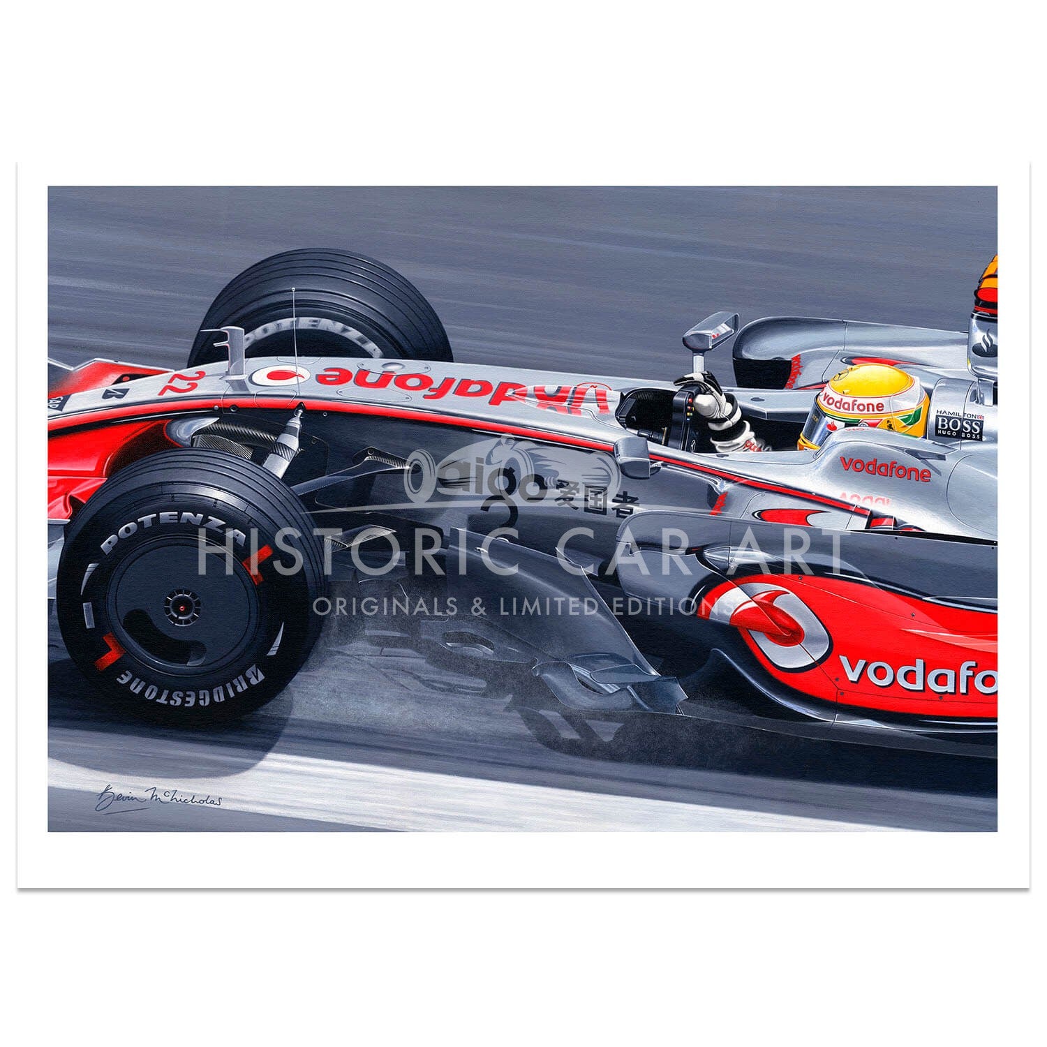 Lewis Helim Lewis Hamilton | Prints Posters and Paintings | Historic Car Art