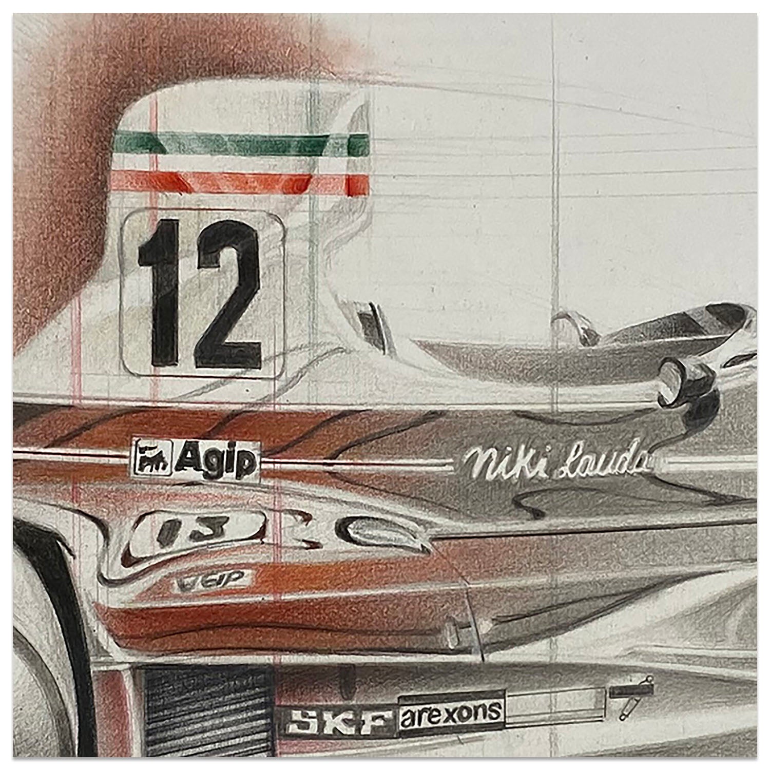 Niki's Car | Ferrari 312T | 1975 | Original Art