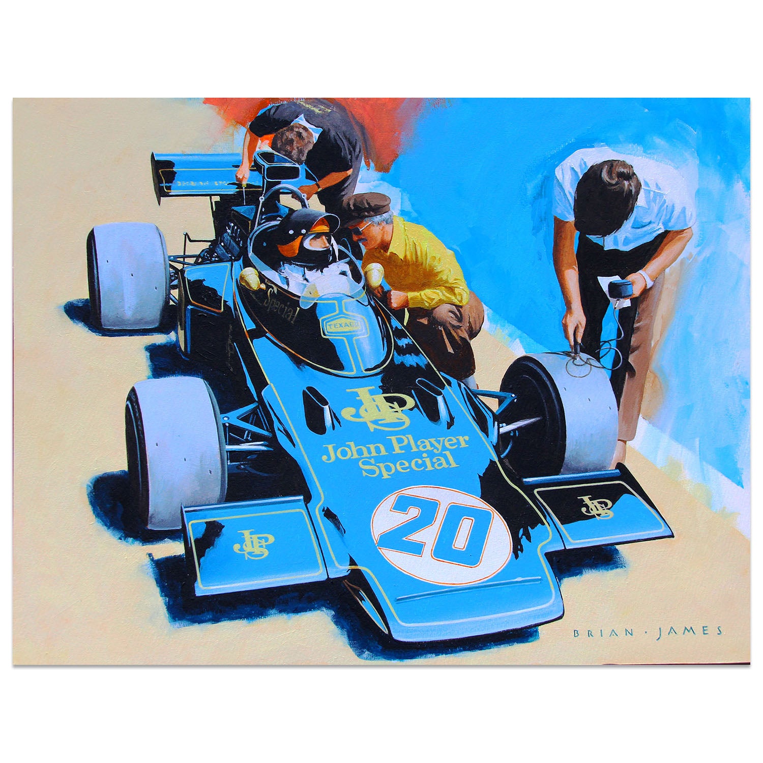 Brian JAMES -Lotus 72 Artwork – Historic Car Art