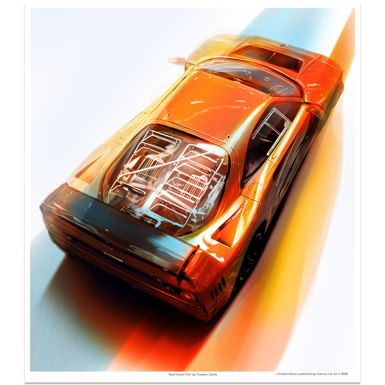 Ferrari F40 Colour | Art Print