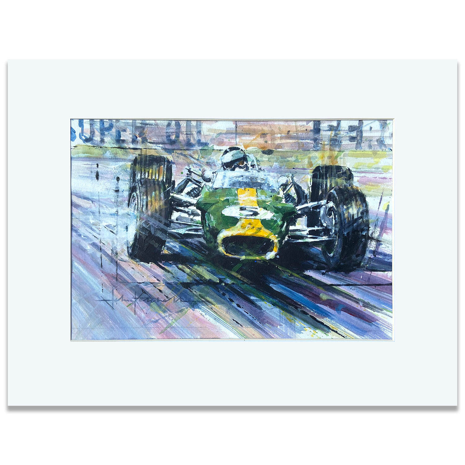 1967 British Grand Prix | Jim Clark | Lotus 49 | Preparatory Artwork