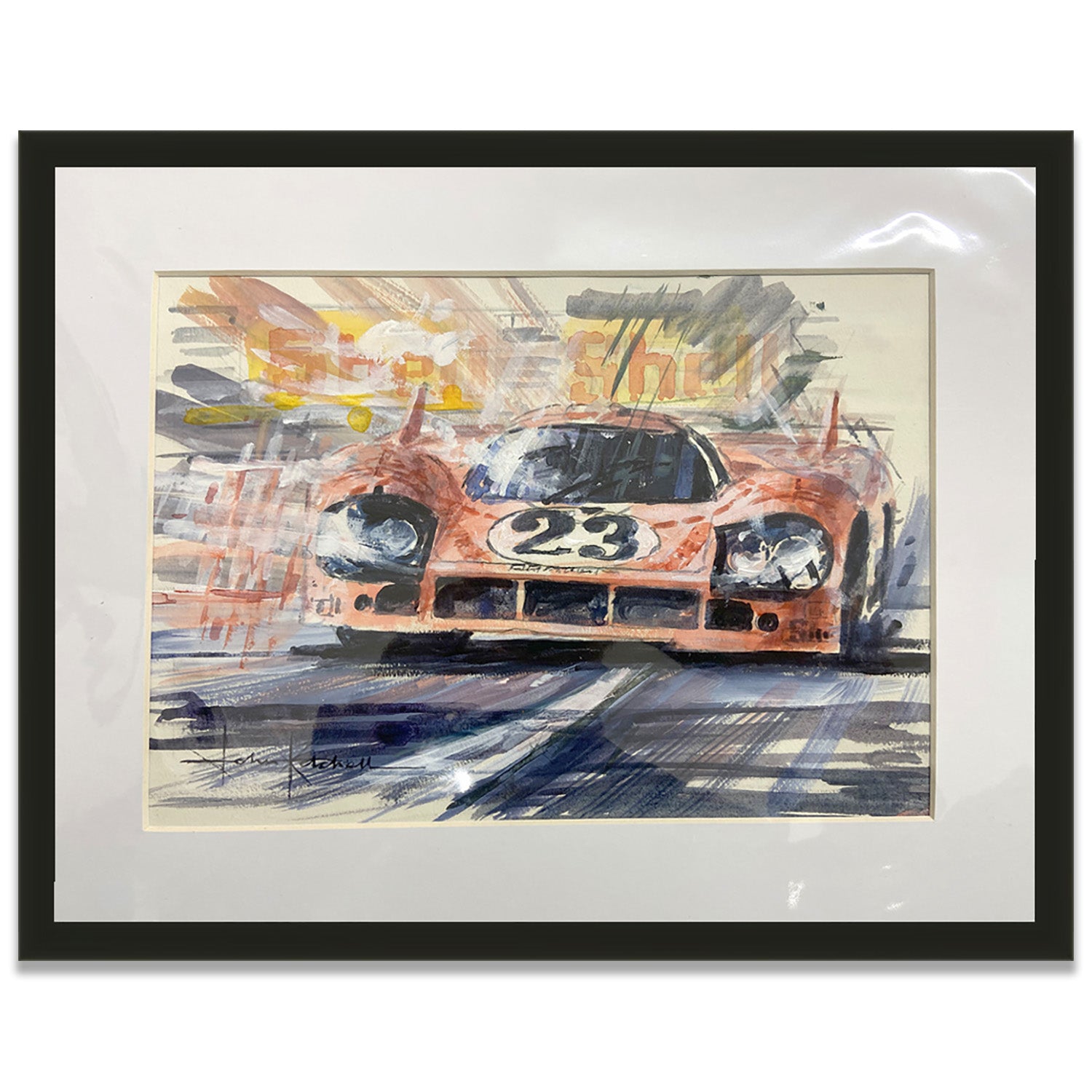 Pink Pig | Porsche 917 | 1971 Le Mans 24H | Study Painting